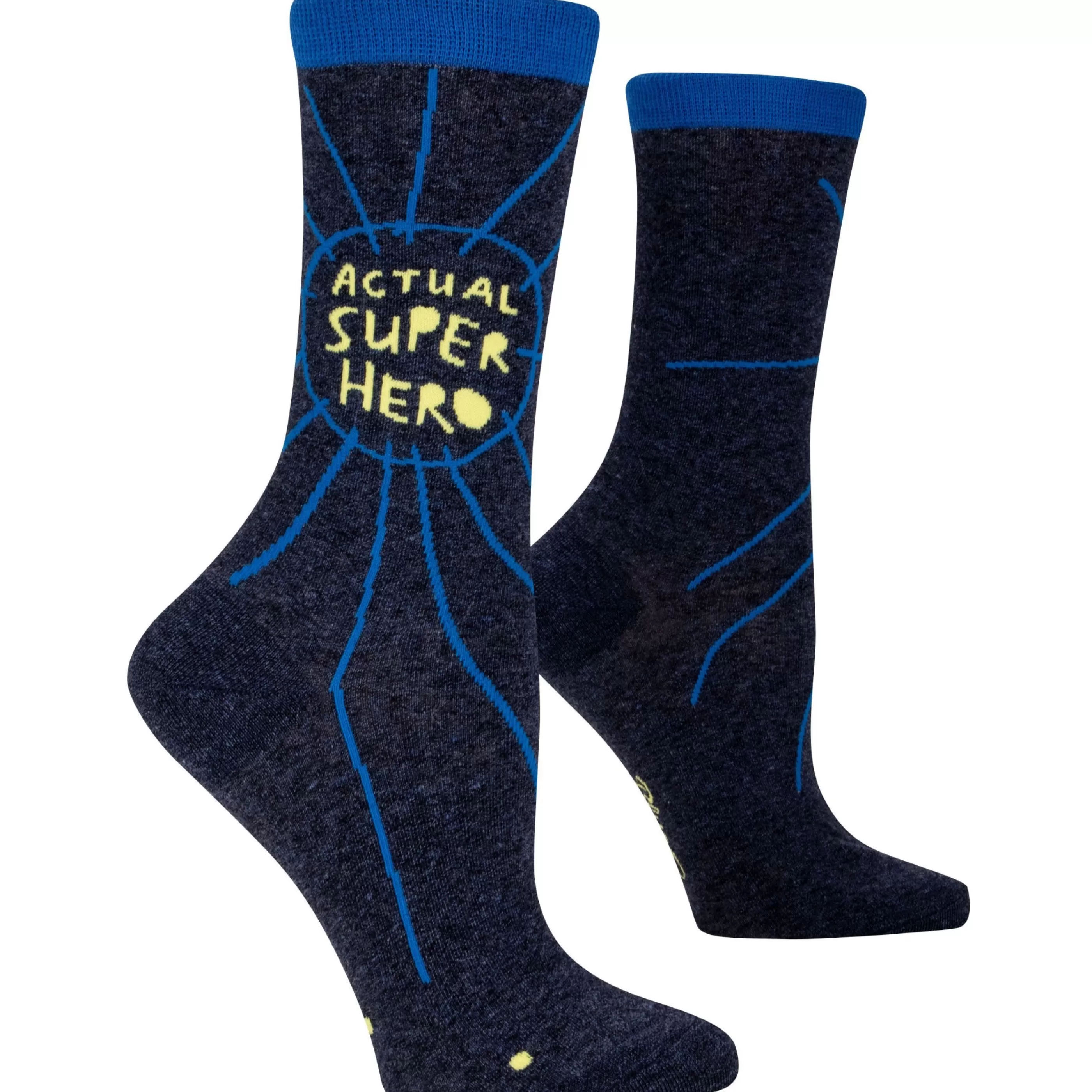 Blue Q Women's Socks>Actual Superhero Crew Socks