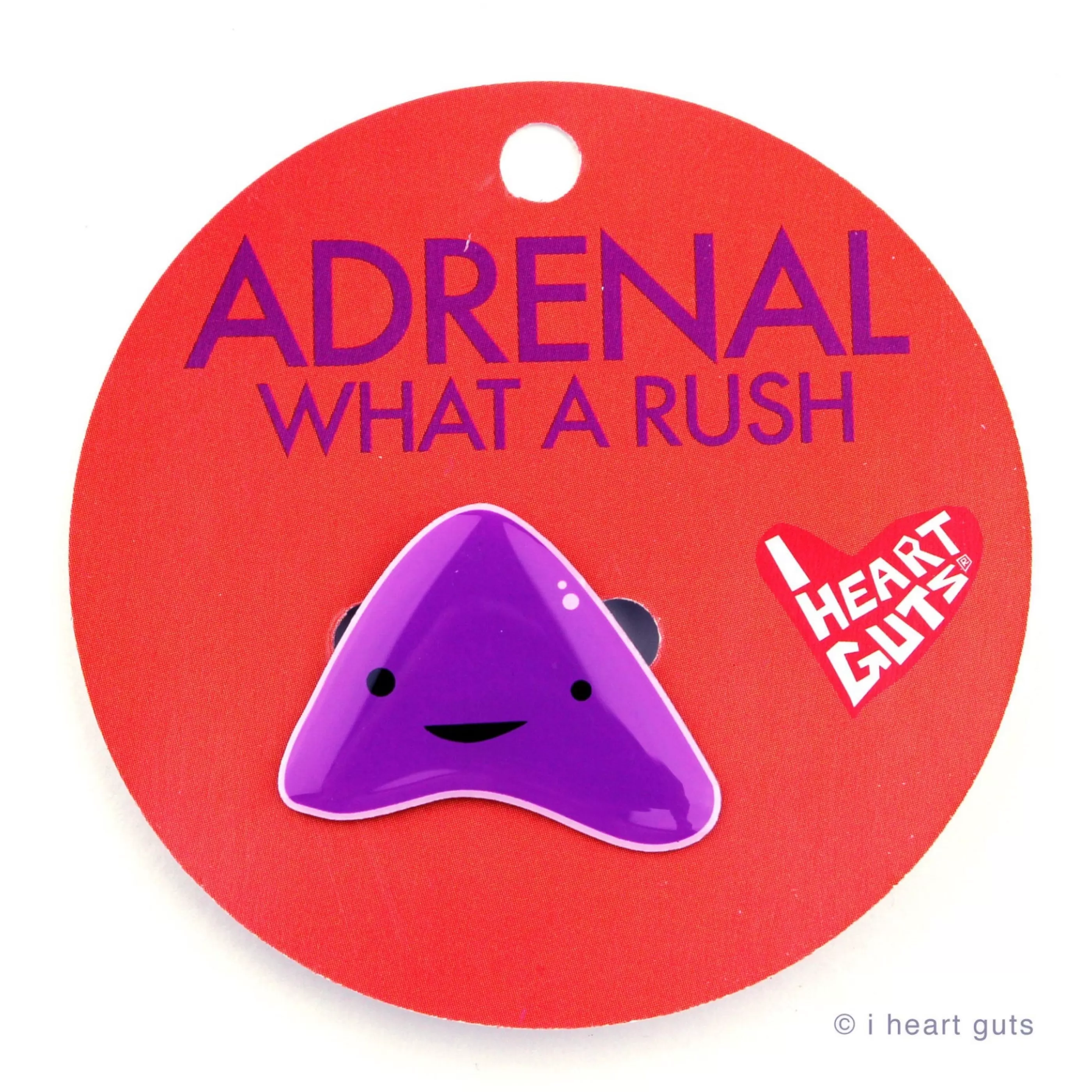 I Heart Guts Pins, Patches & Keychains>Adrenal Lapel Pin