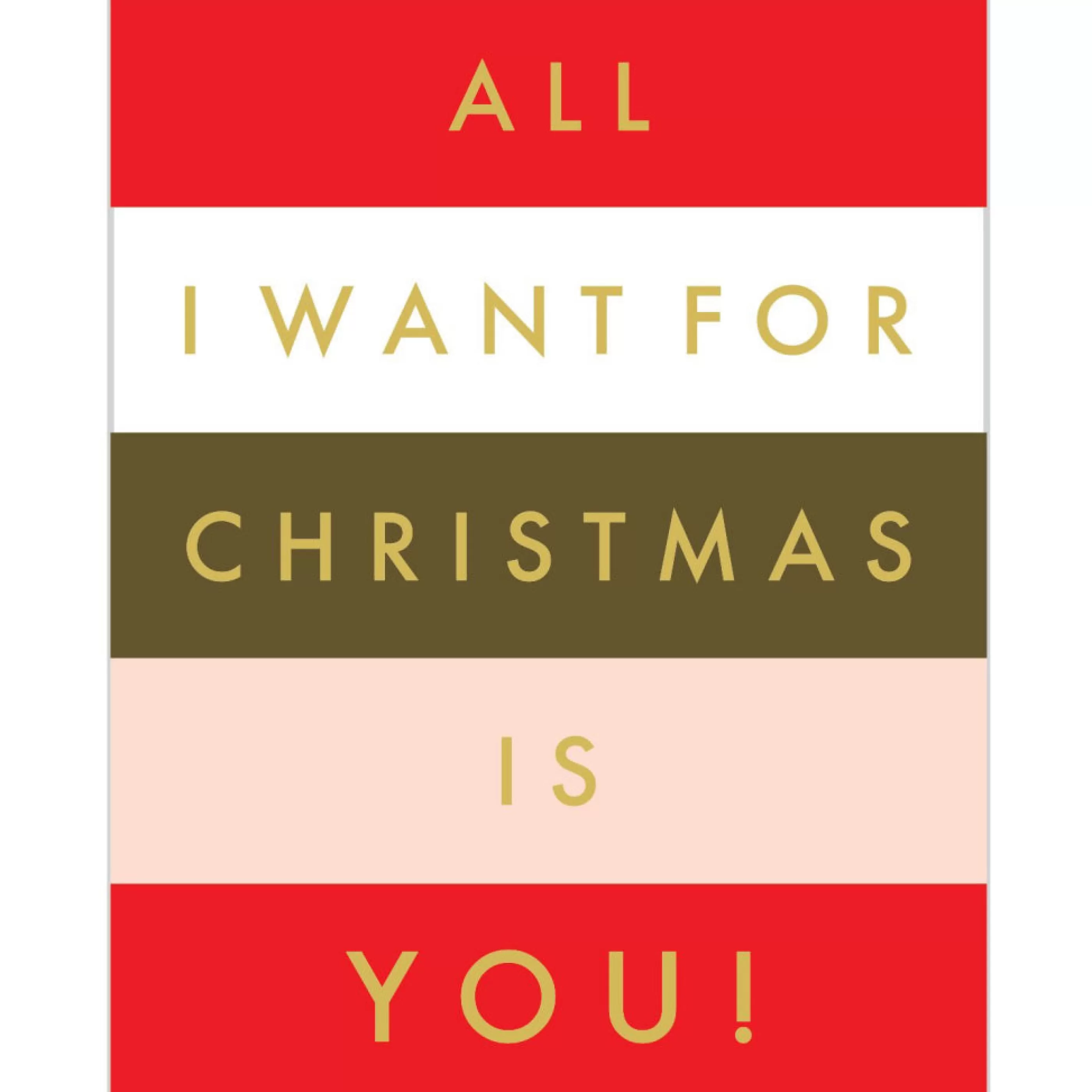 Think Of Me All I Want For Christmas Is You Card New