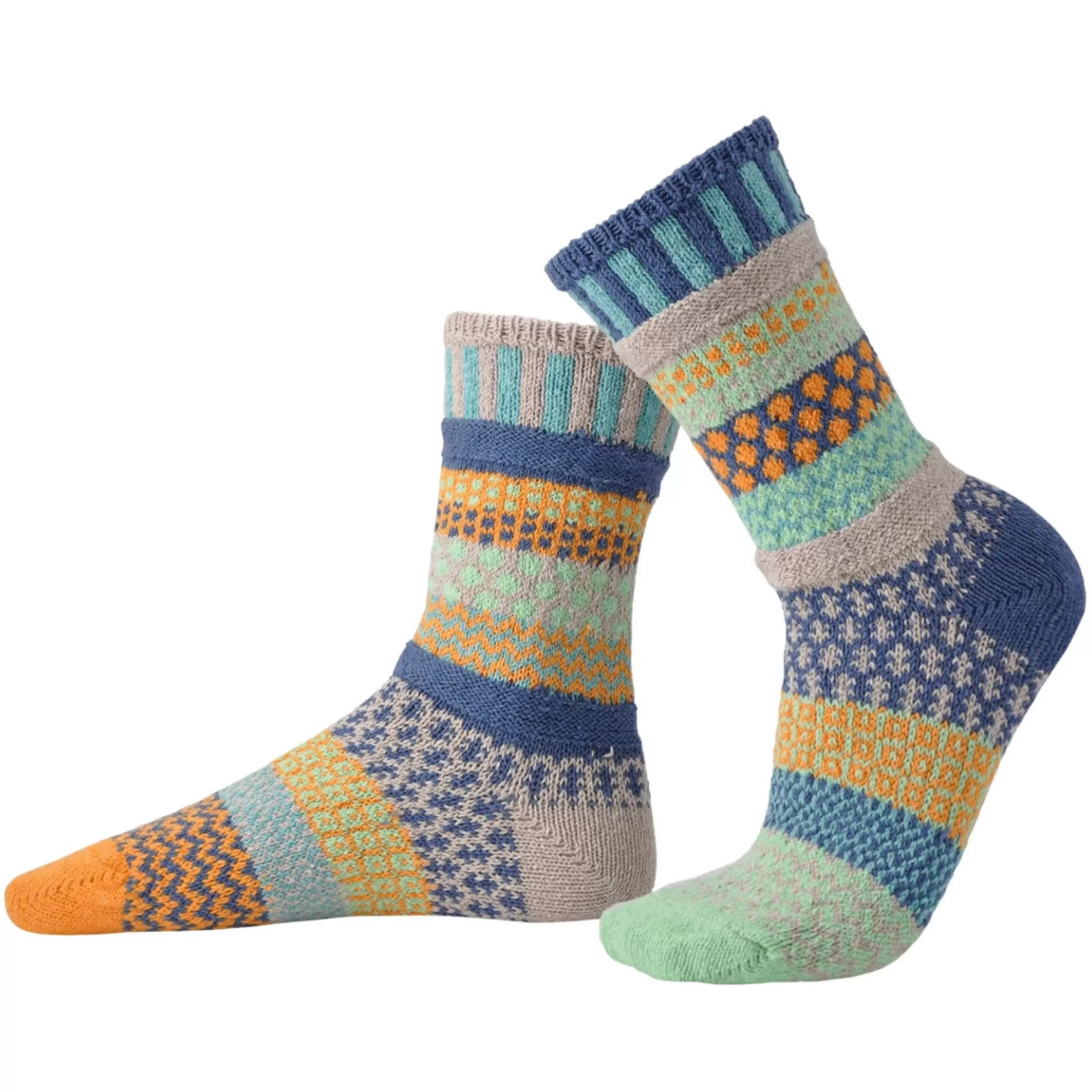 Solmate Men's Socks>Aloe Mismatched Crew Socks