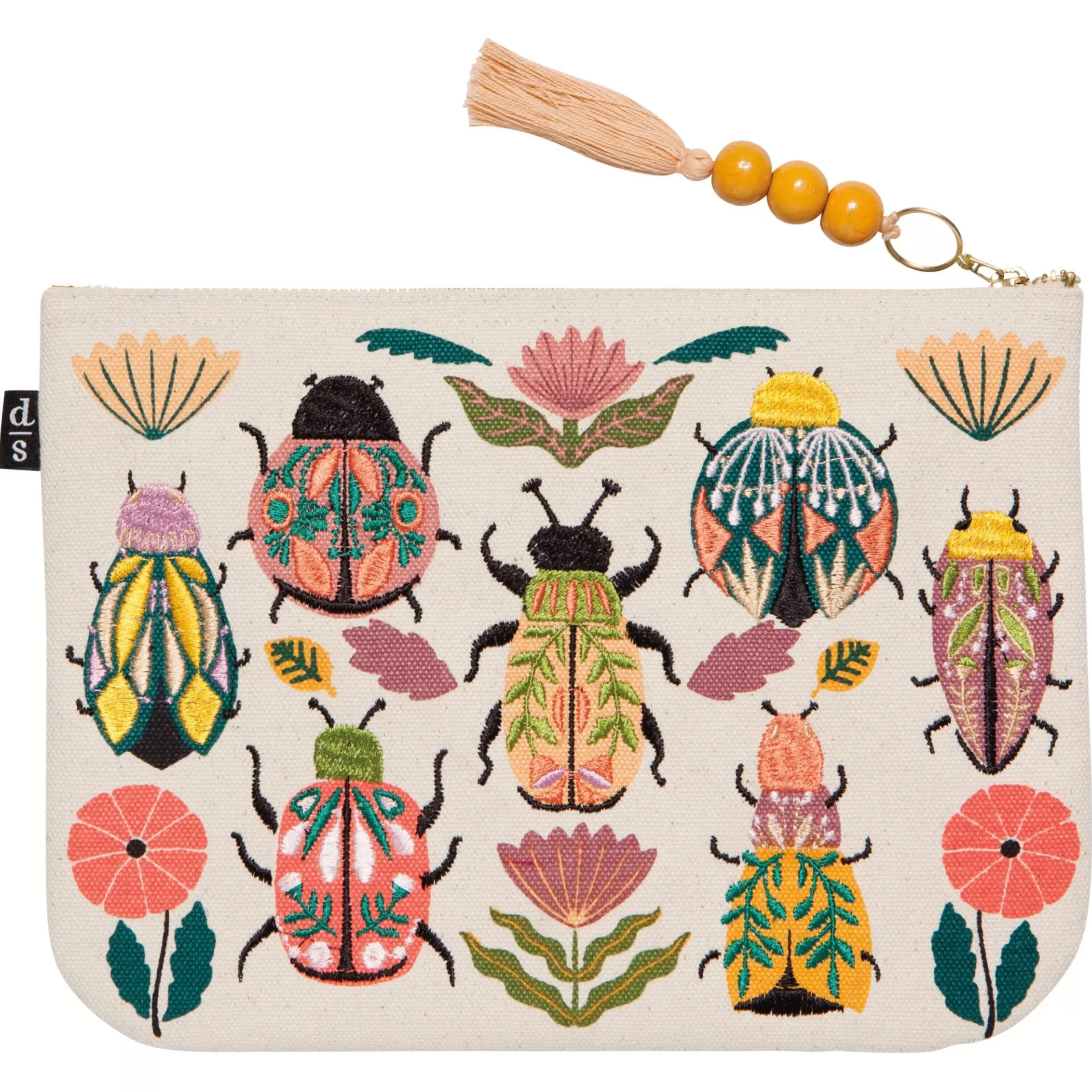 Danica Bags>Amulet Large Embroidered Zipper Pouch