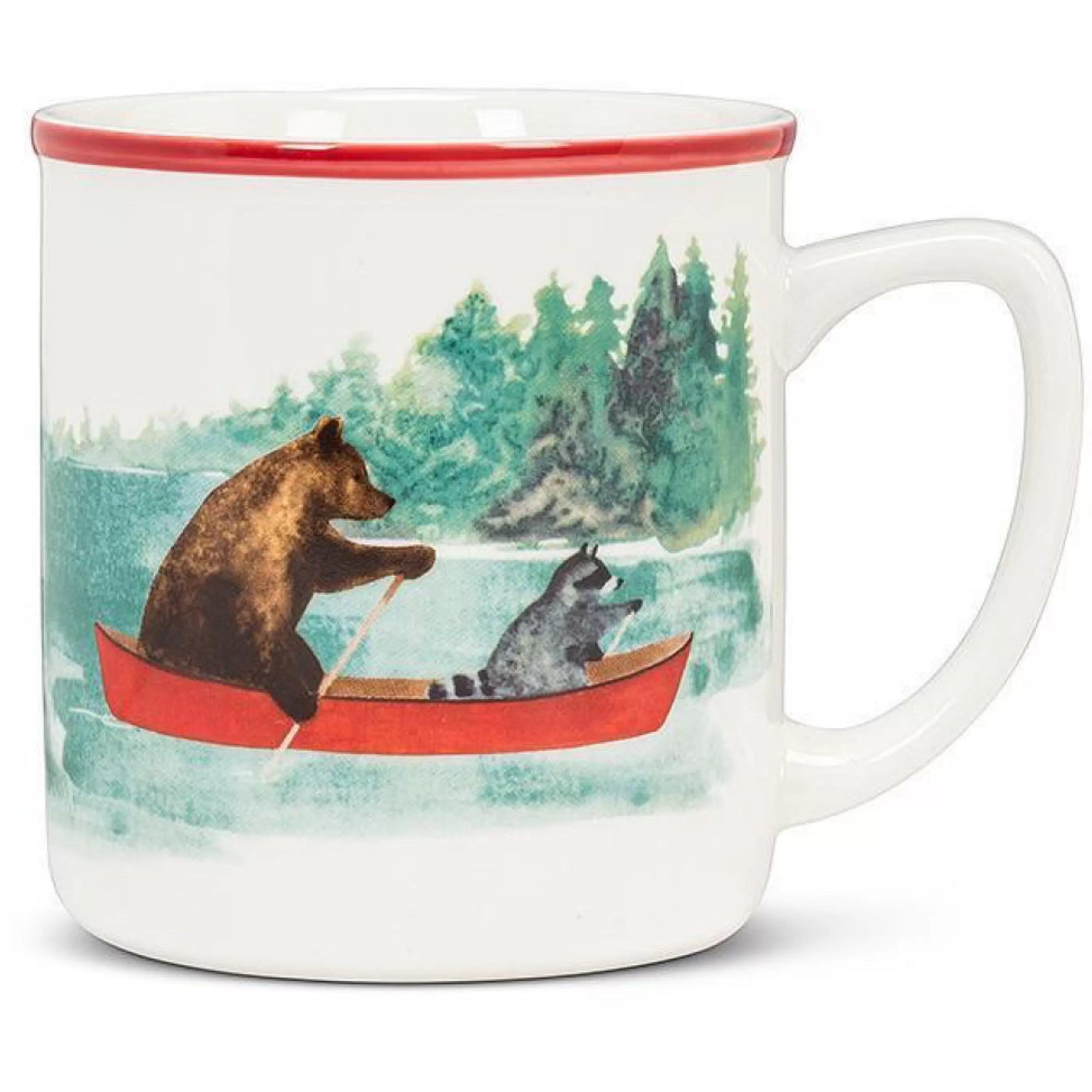 Abbott Collection Mugs>Animals In Canoe Mug