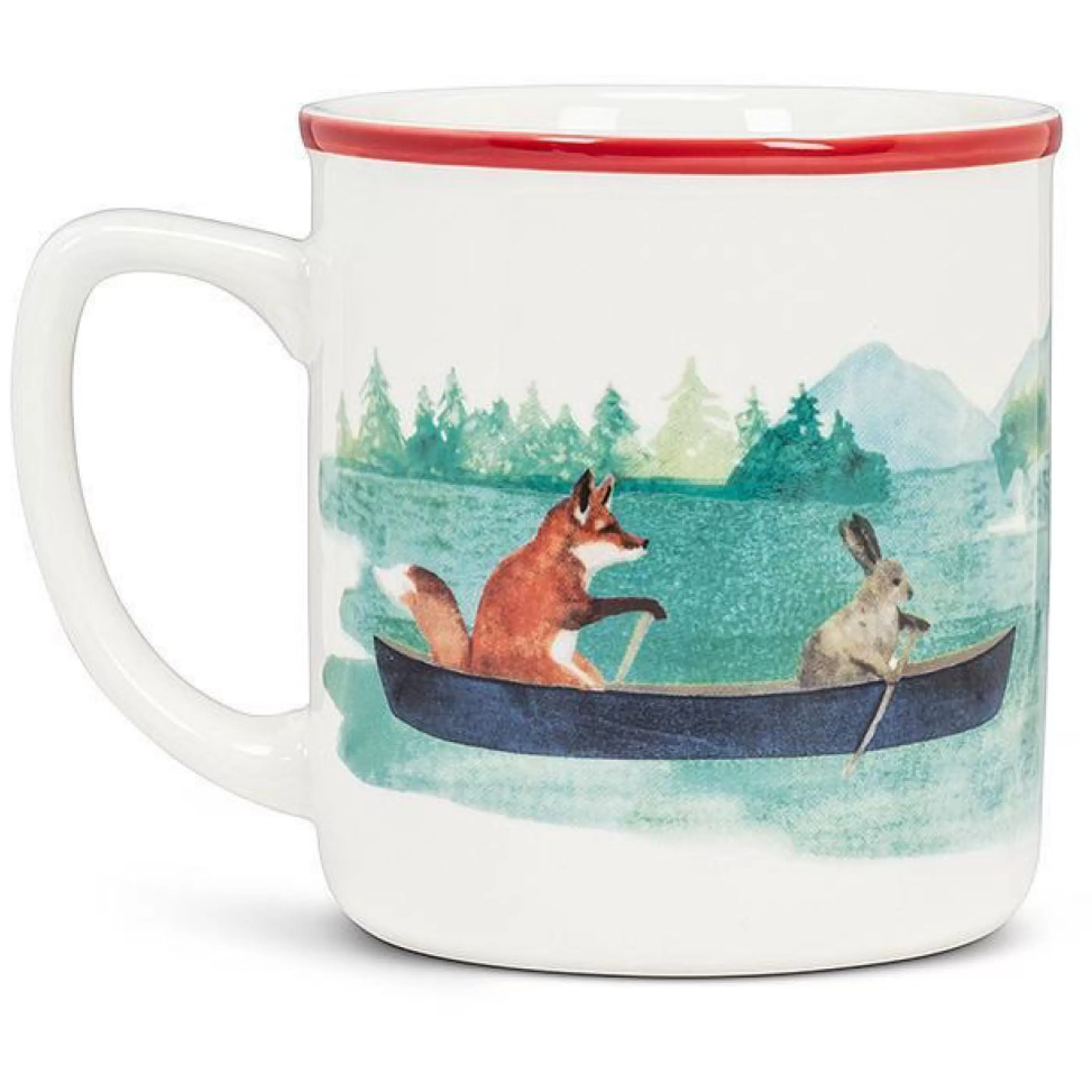 Abbott Collection Mugs>Animals In Canoe Mug