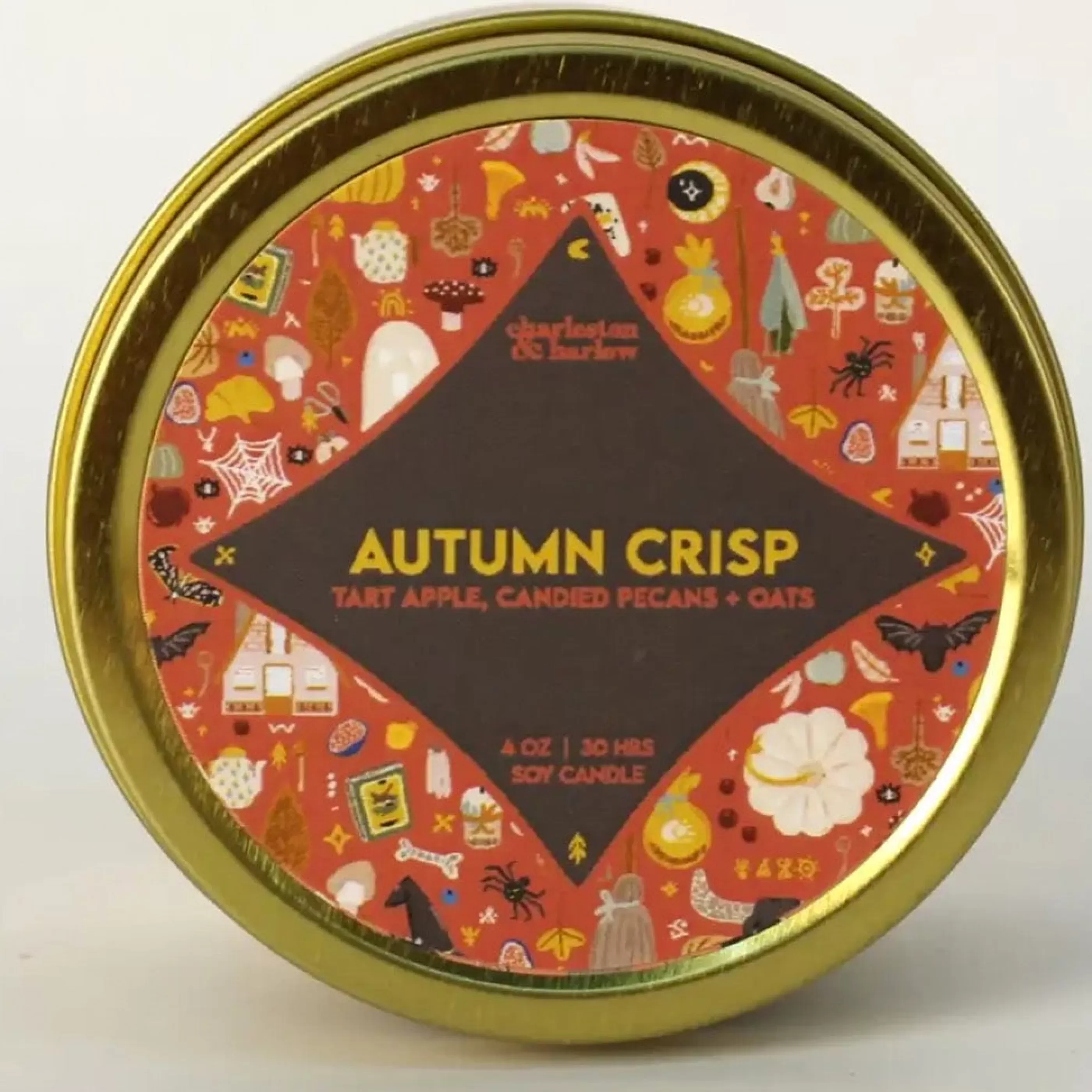 Charleston & Harlow Candle Co. Candles & Home Fragrances>Autumn Crisp Soy Wax Candle Travel Tin