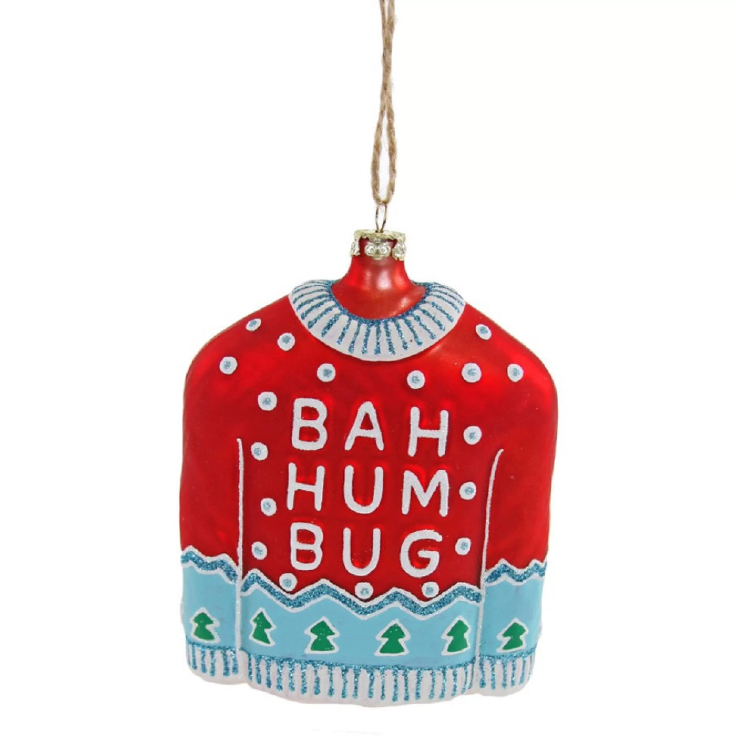 Cody Foster Bah Humbug Red Christmas Sweater Ornament Sale