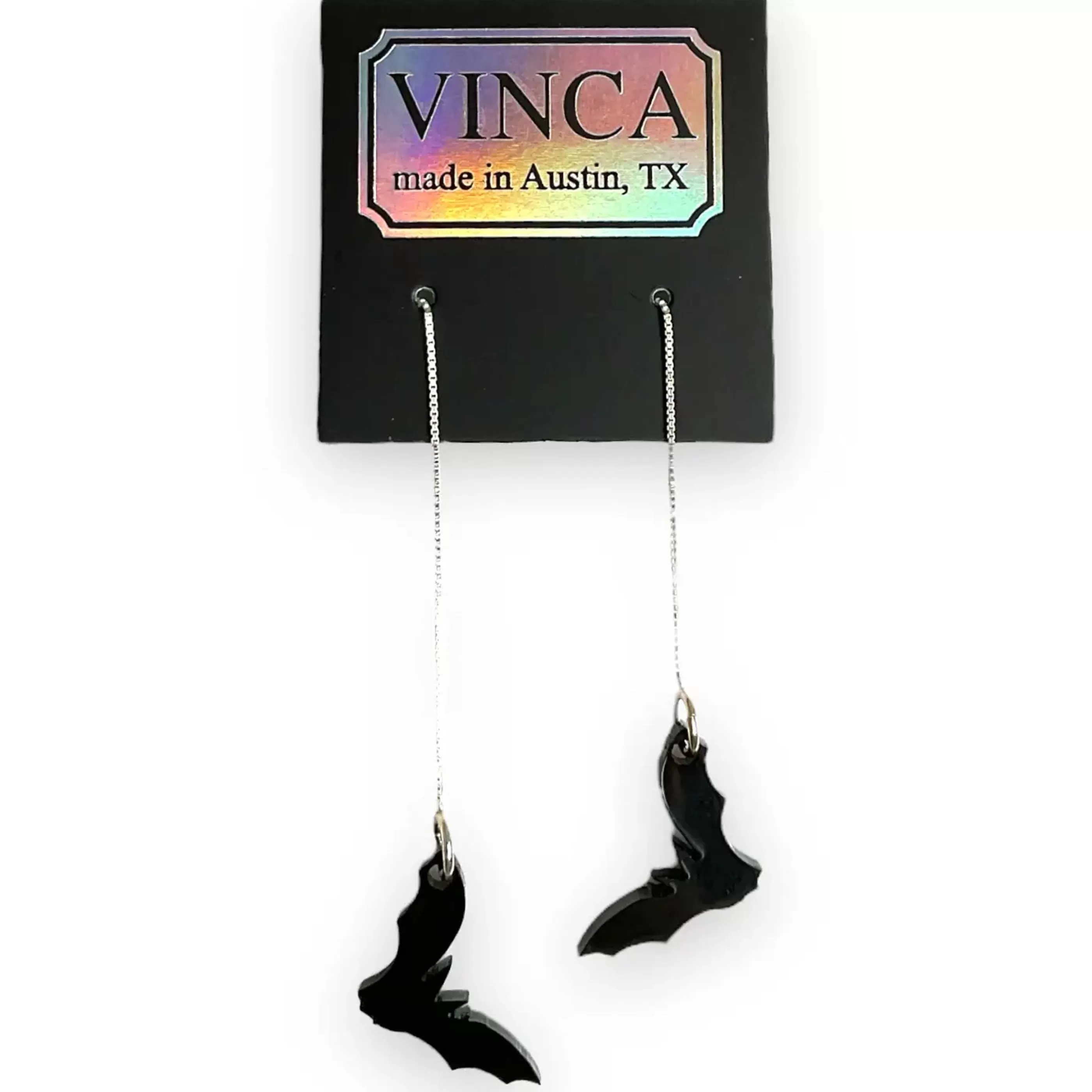 Vinca Jewellery>Bats All, Folks! Ear Threaders