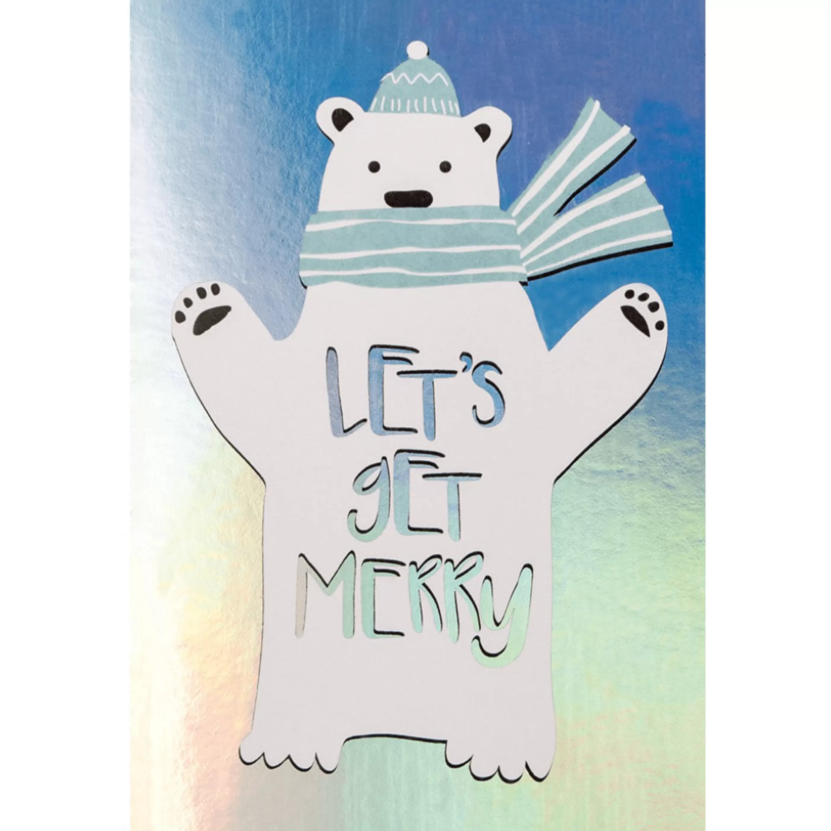 The Gift Wrap Company Beary Merry 5 Pack Cards Fashion