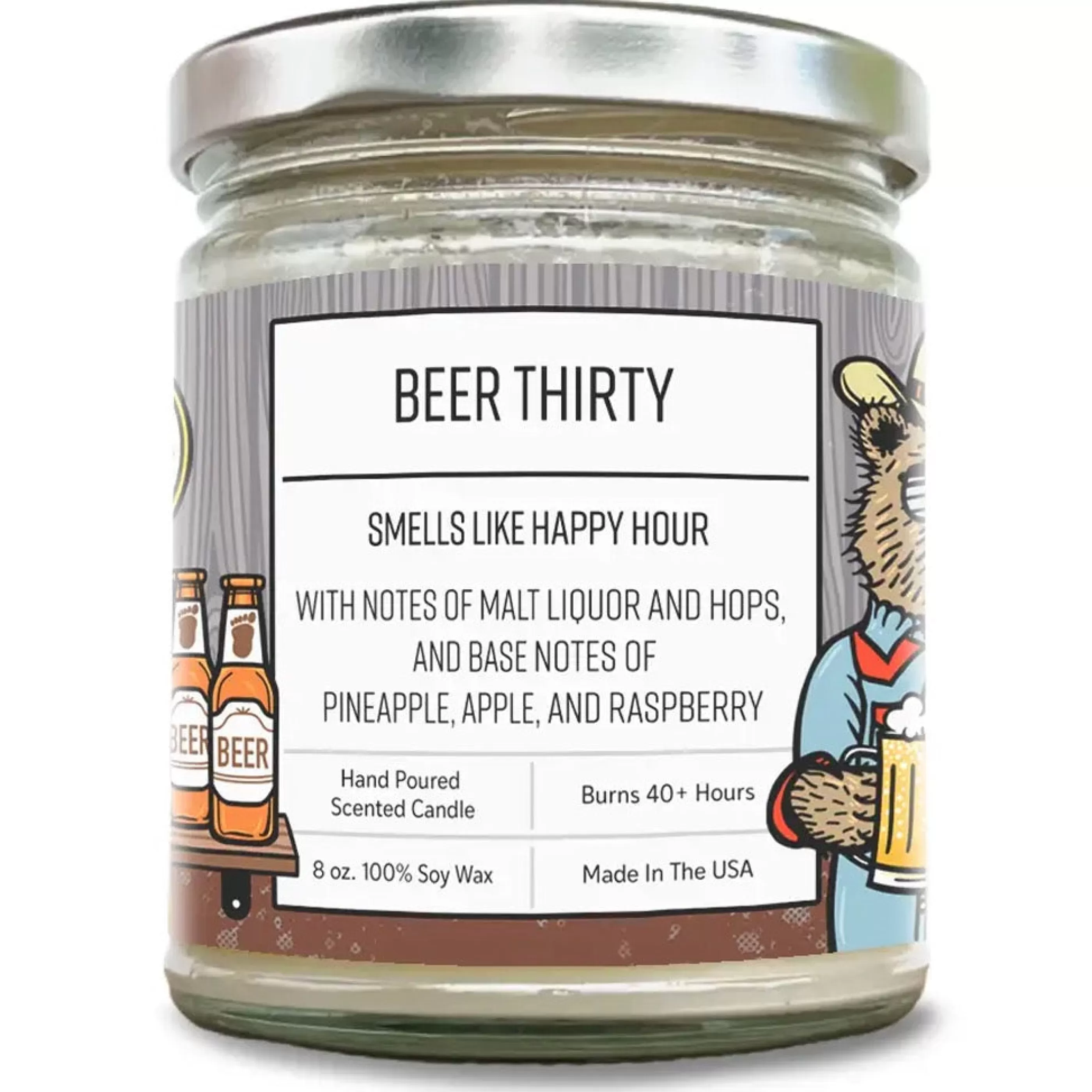 Two Little Fruits Candles & Home Fragrances>Beer Thirty 8Oz Soy Candle