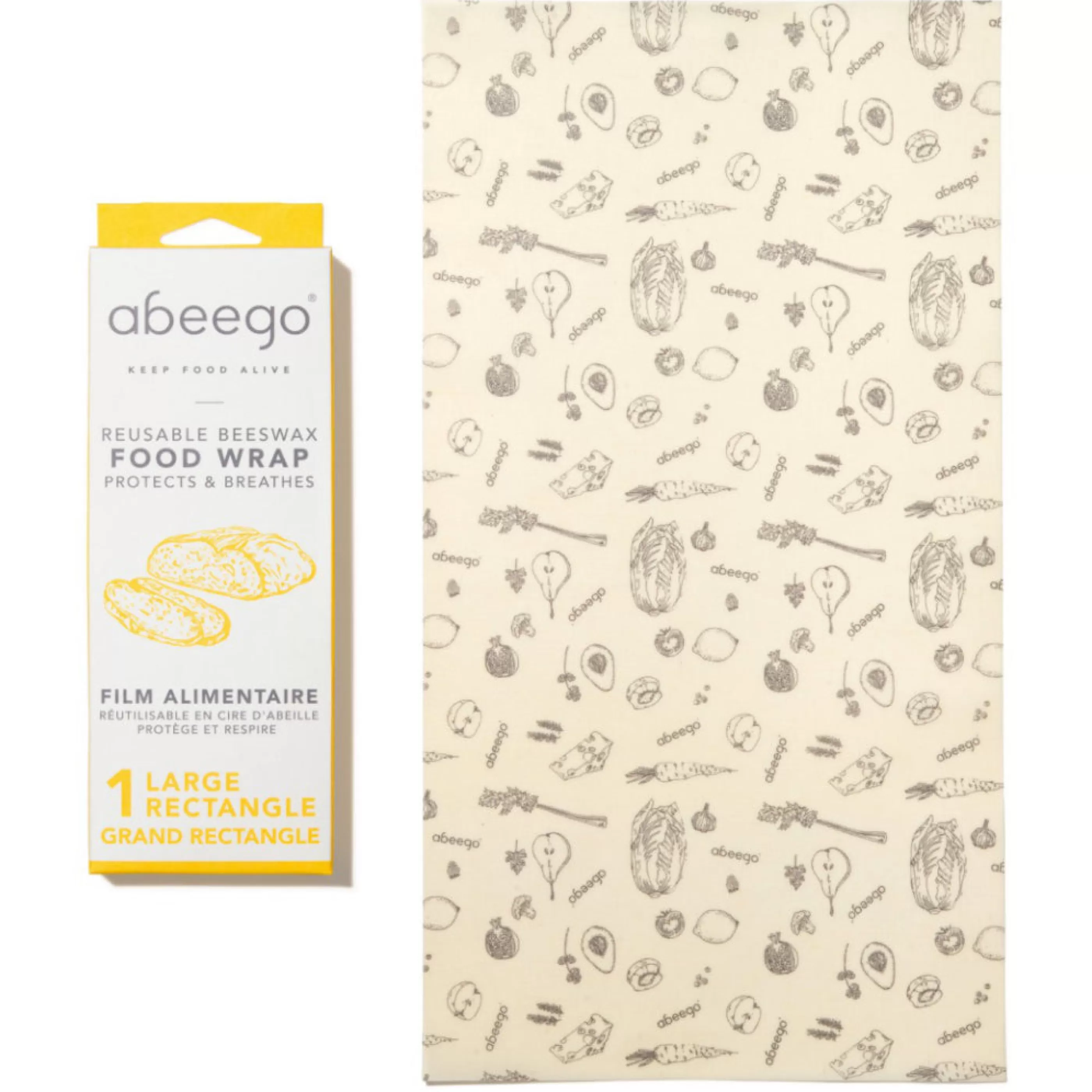 Abeego Kitchen & Dining>Beeswax Food Wraps 1 Large Rectangle