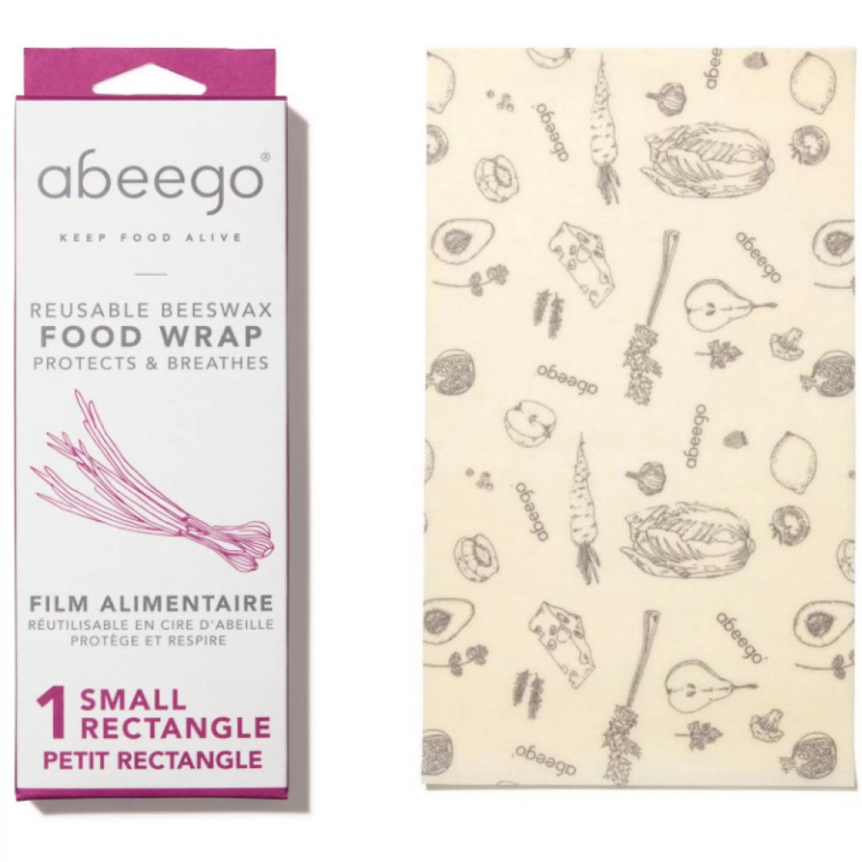 Abeego Kitchen & Dining>Beeswax Food Wraps 1 Small Rectangle