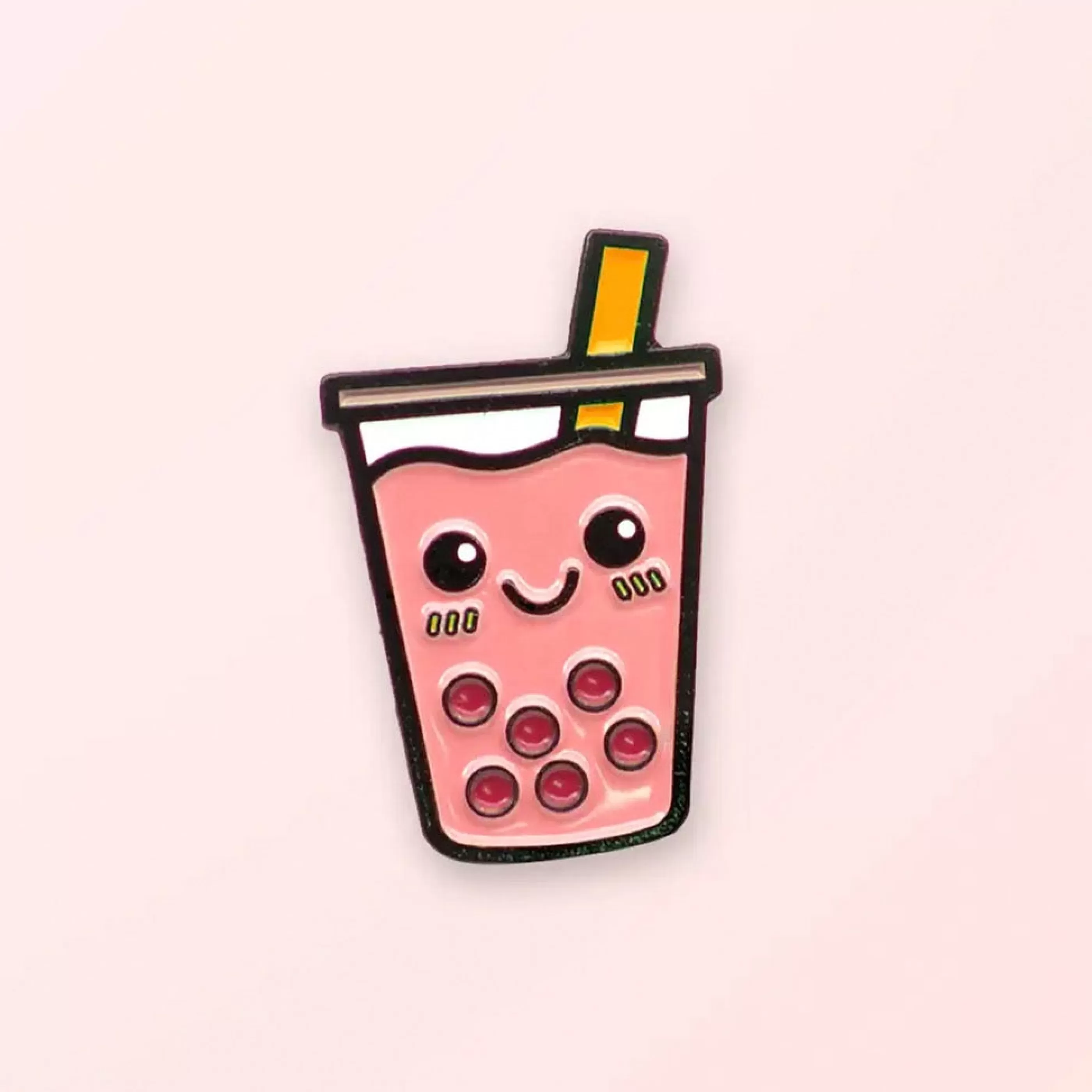 Pin Pin Pals Pins, Patches & Keychains>Best-Tea Boba Tea Pin Pink