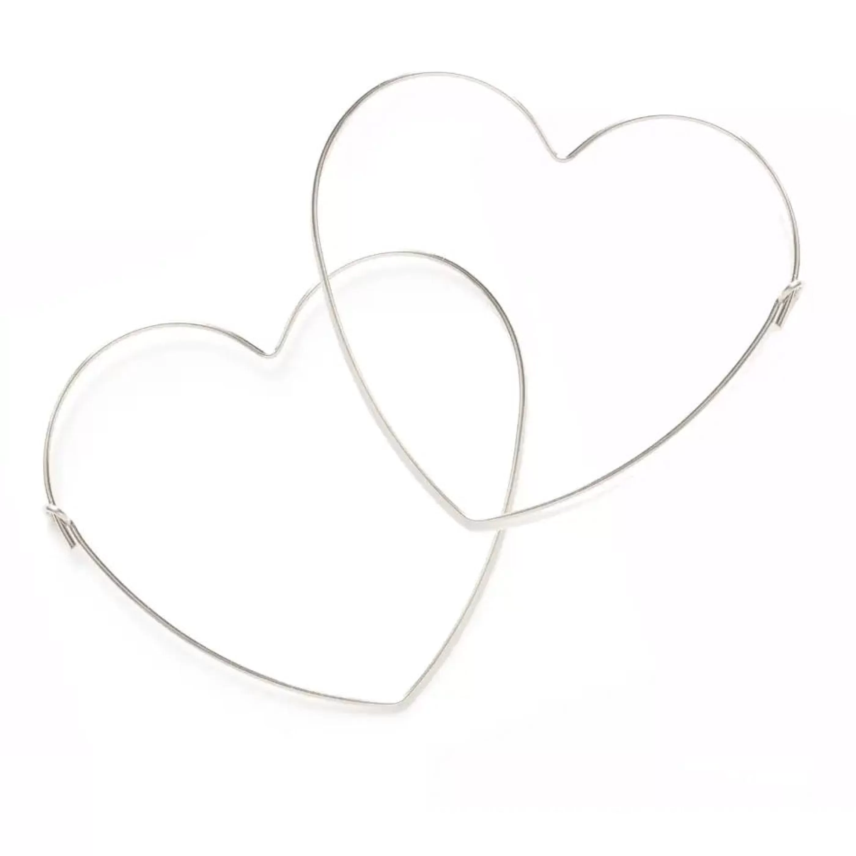 Amano Studio Jewellery>Big Heart Hoop Earrings Sterling Silver