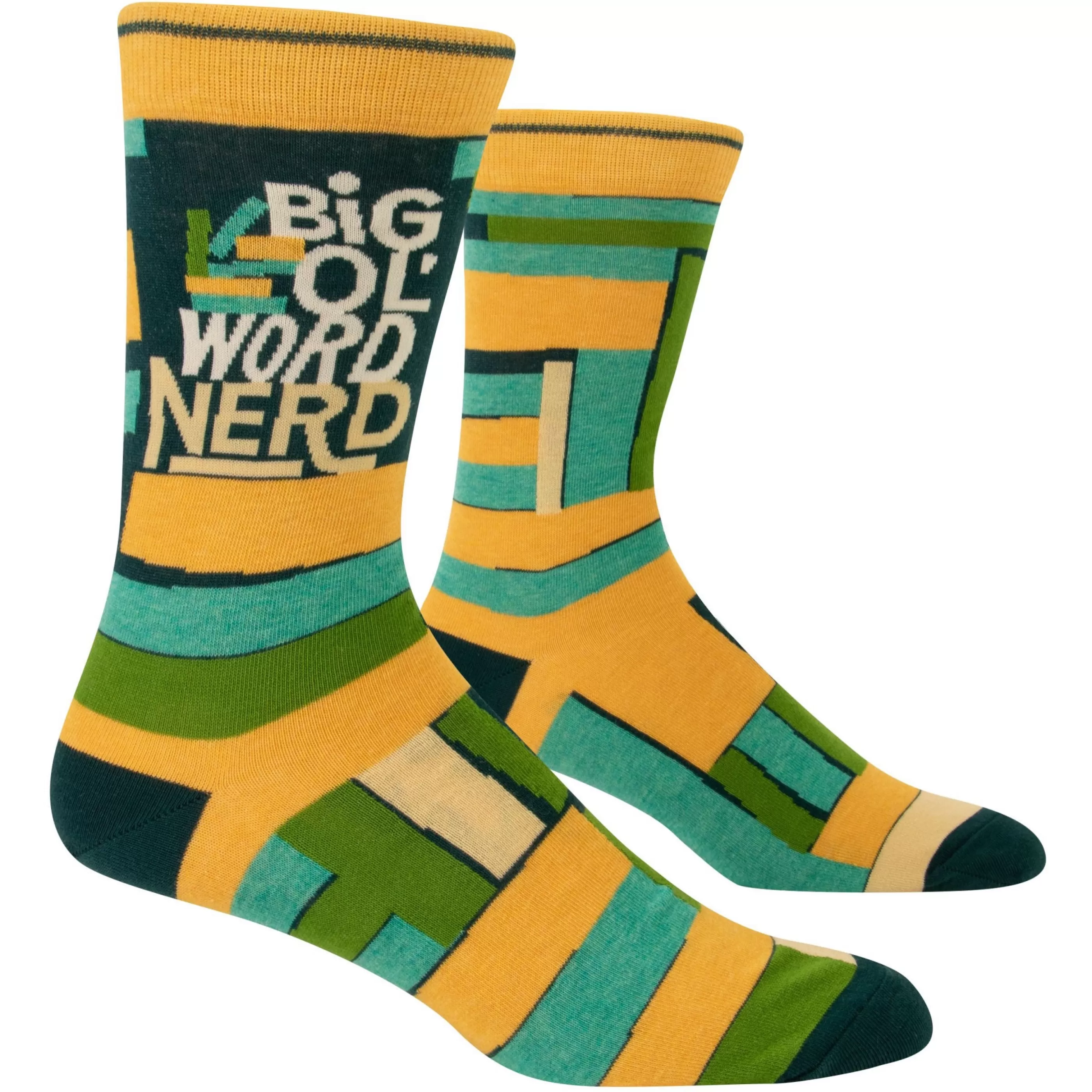 Blue Q Men's Socks>Big Ol' Word Nerd Men's Crew Socks