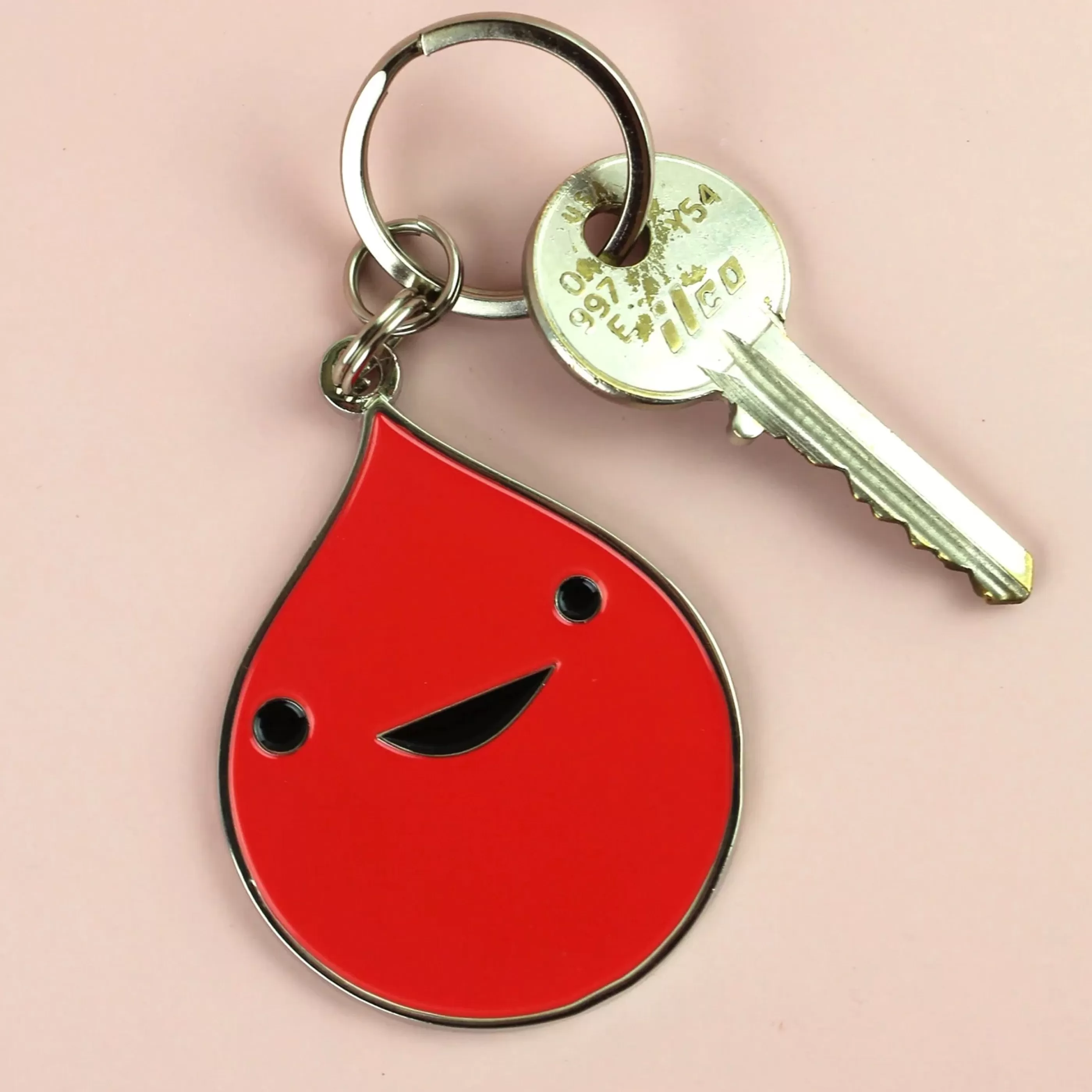 I Heart Guts Pins, Patches & Keychains>Blood Enamel Keychain