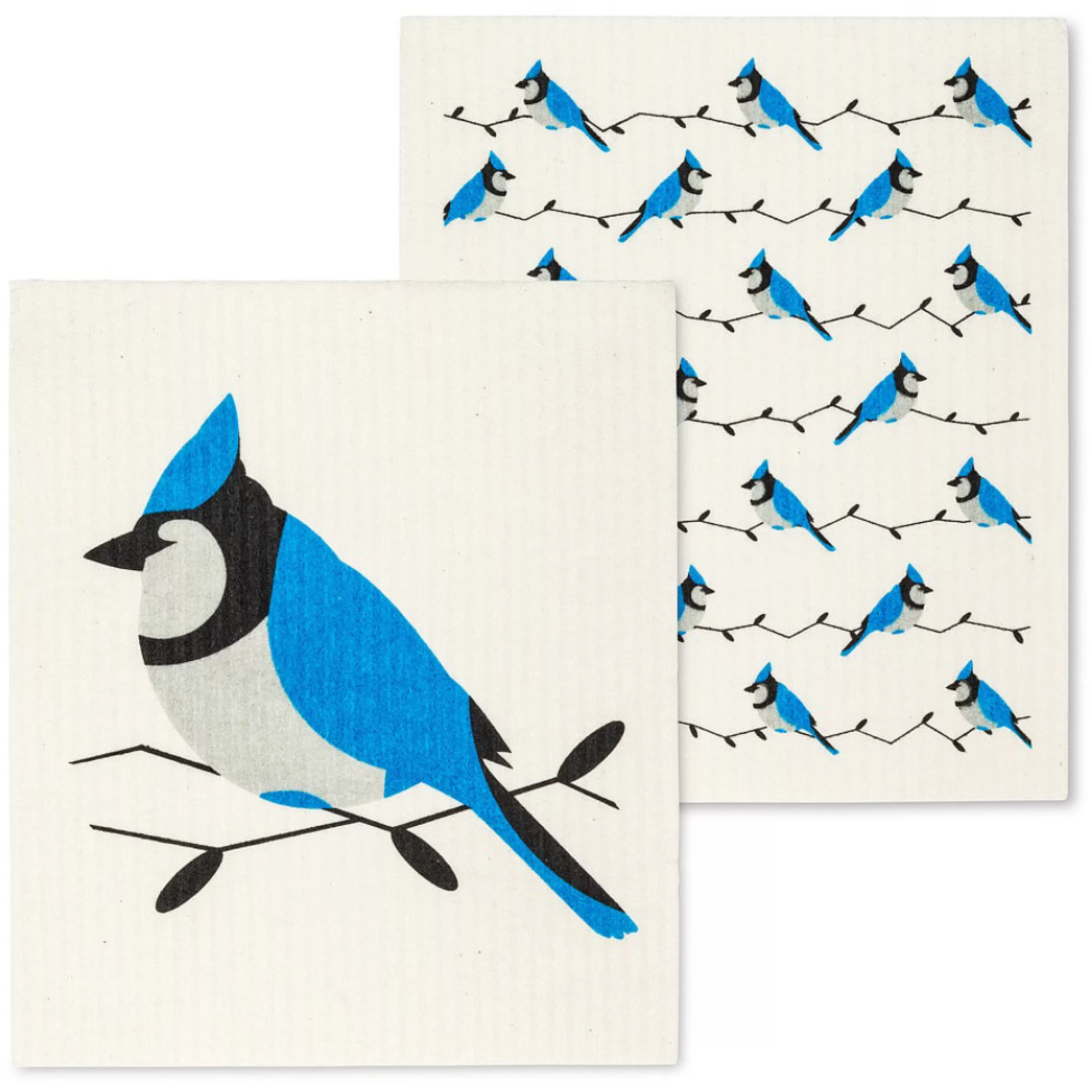 Abbott Collection Kitchen & Dining>Blue Jays Swedish Dishcloths Set Of 2