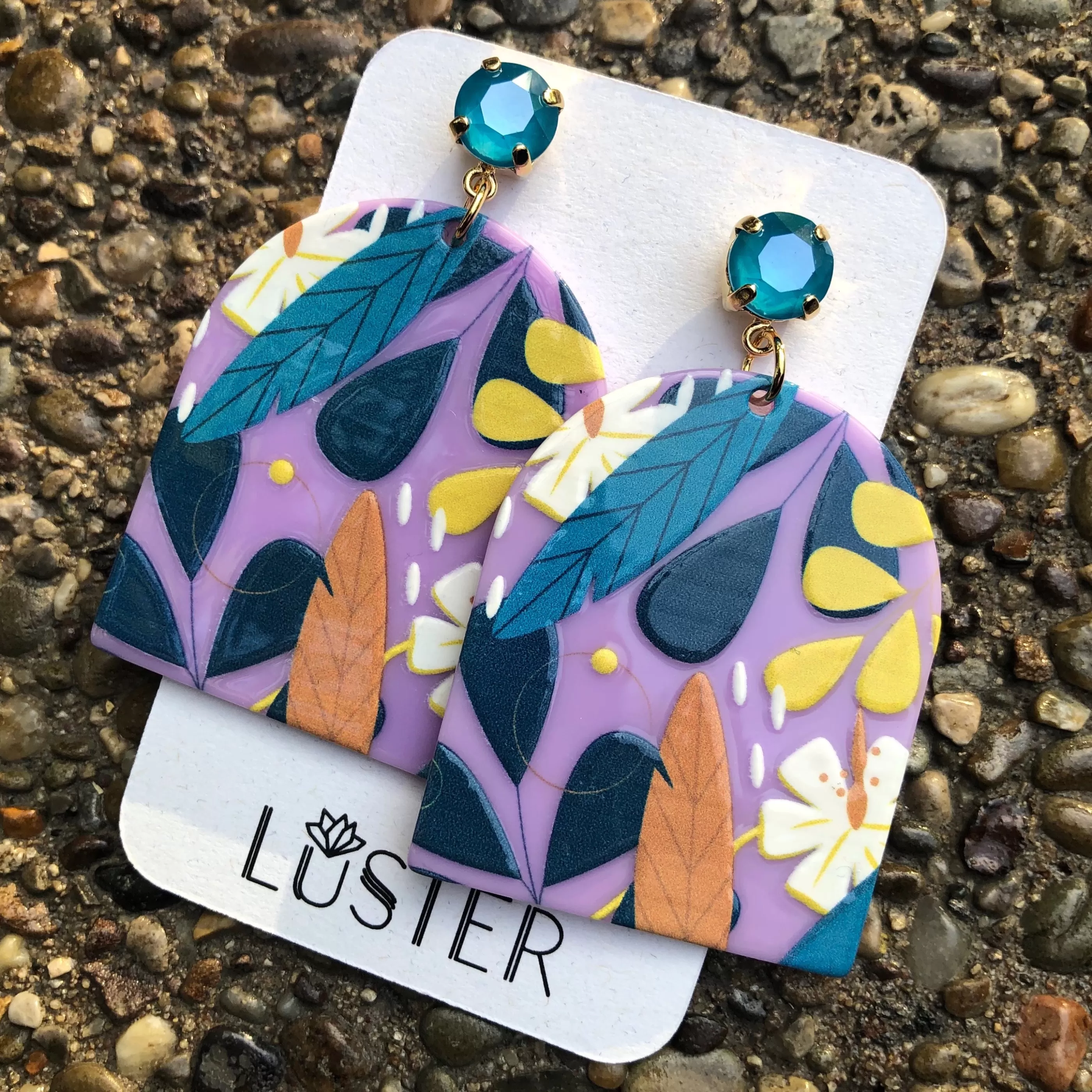 Luster Jewellery>Botanical Babe Unique Statement Earrings