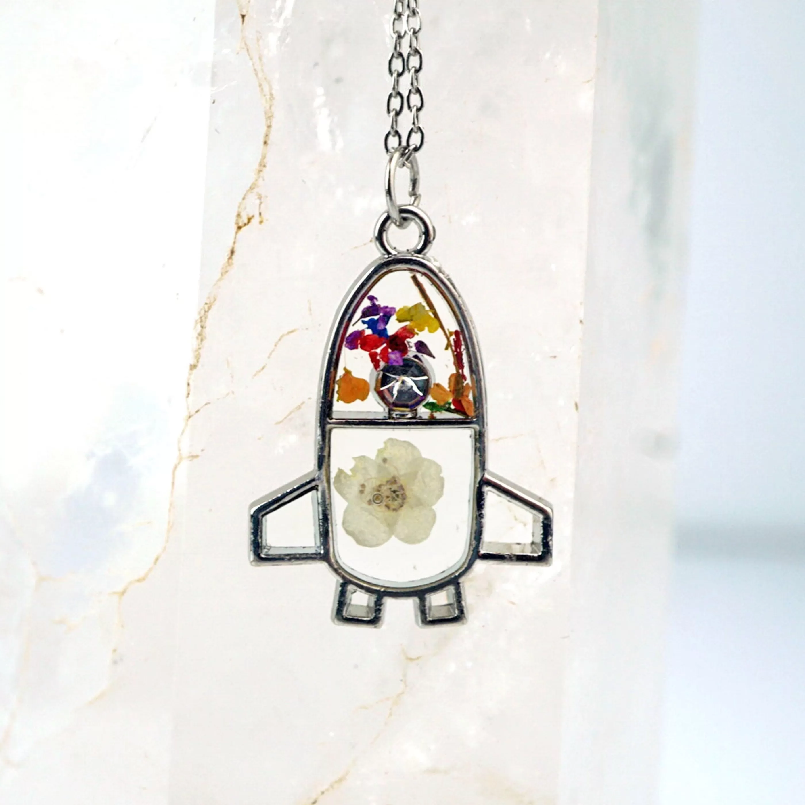 The Pretty Pickle Jewellery>Botanical Rocket Ship Necklace