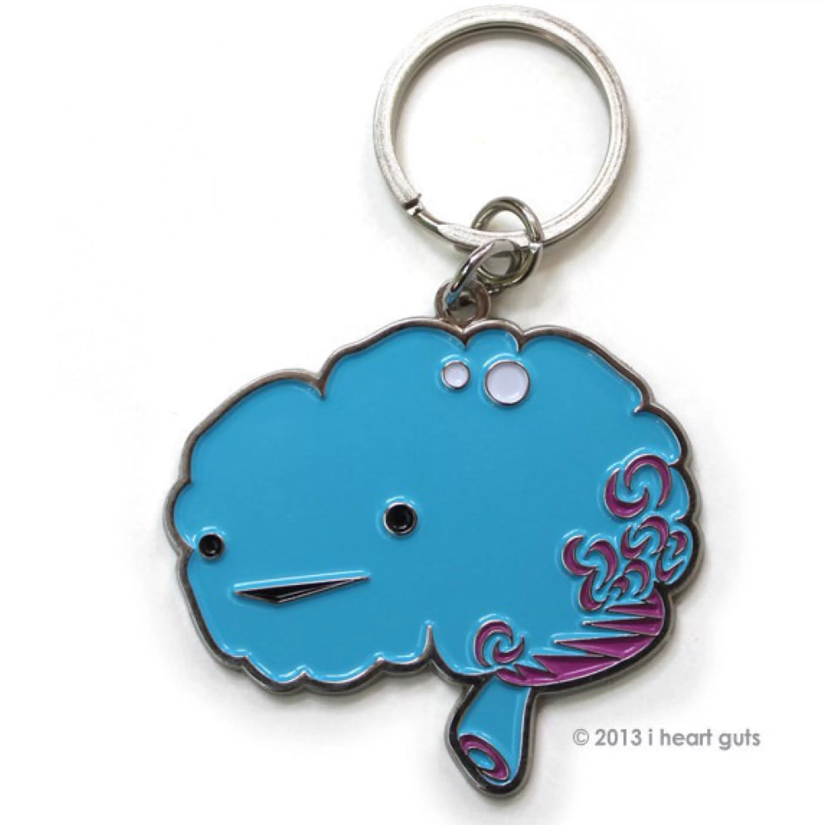 I Heart Guts Pins, Patches & Keychains>Brain Key Chain