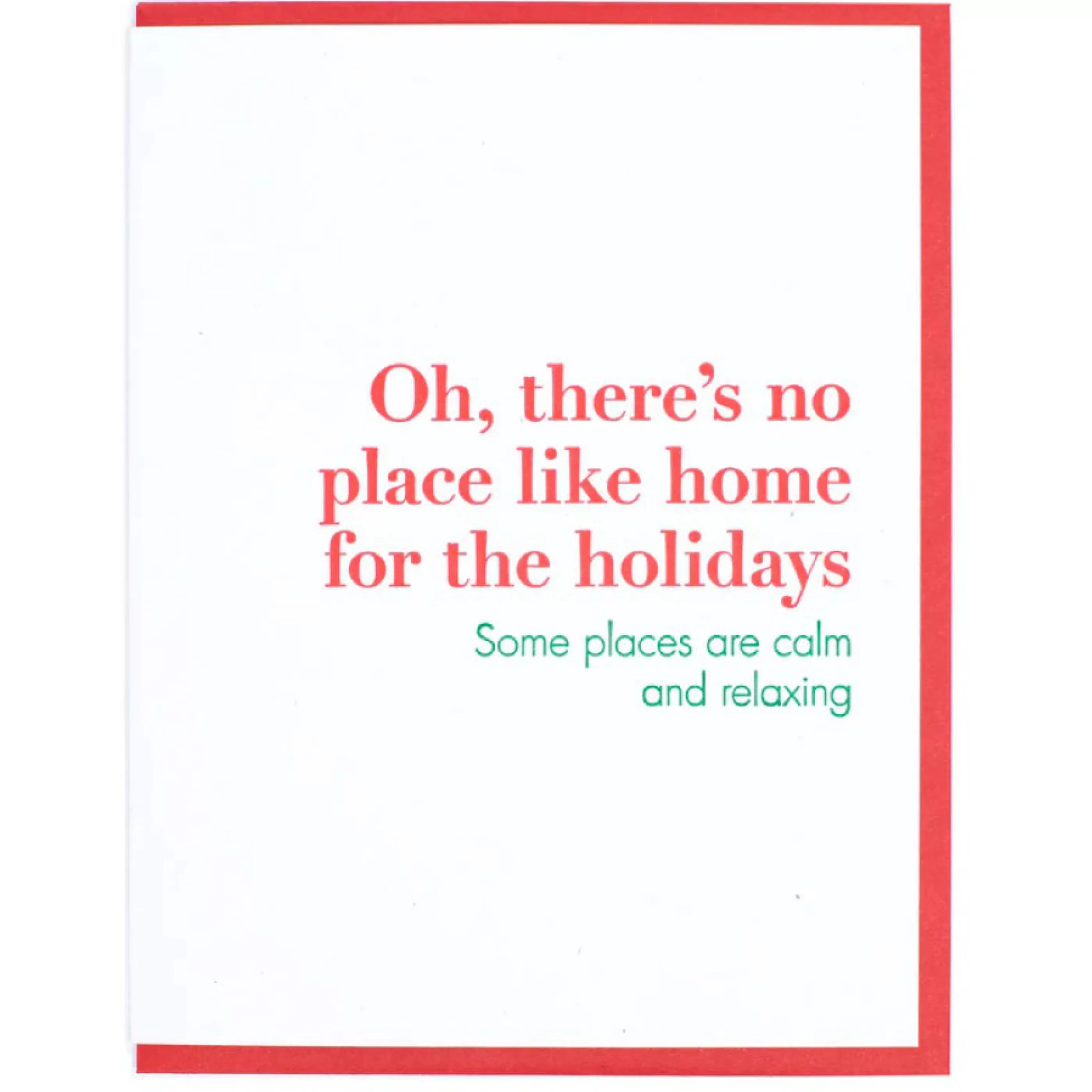 Lady Pilot Letterpress Calm And Relaxing Holiday Card Clearance