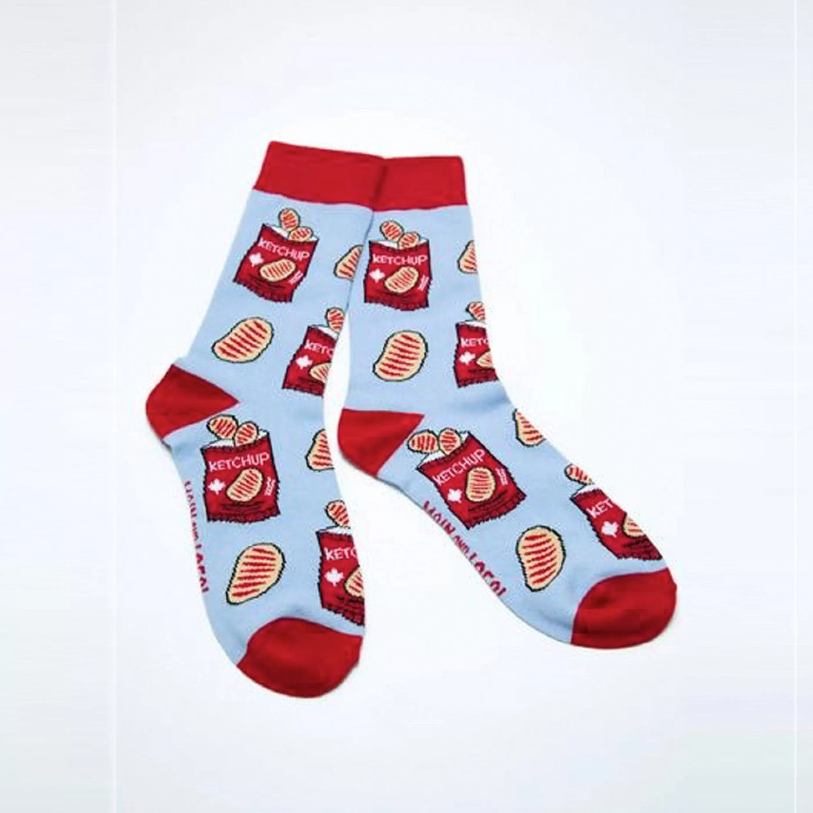 Main and Local Women's Socks>Canadian Ketchup Chips Socks