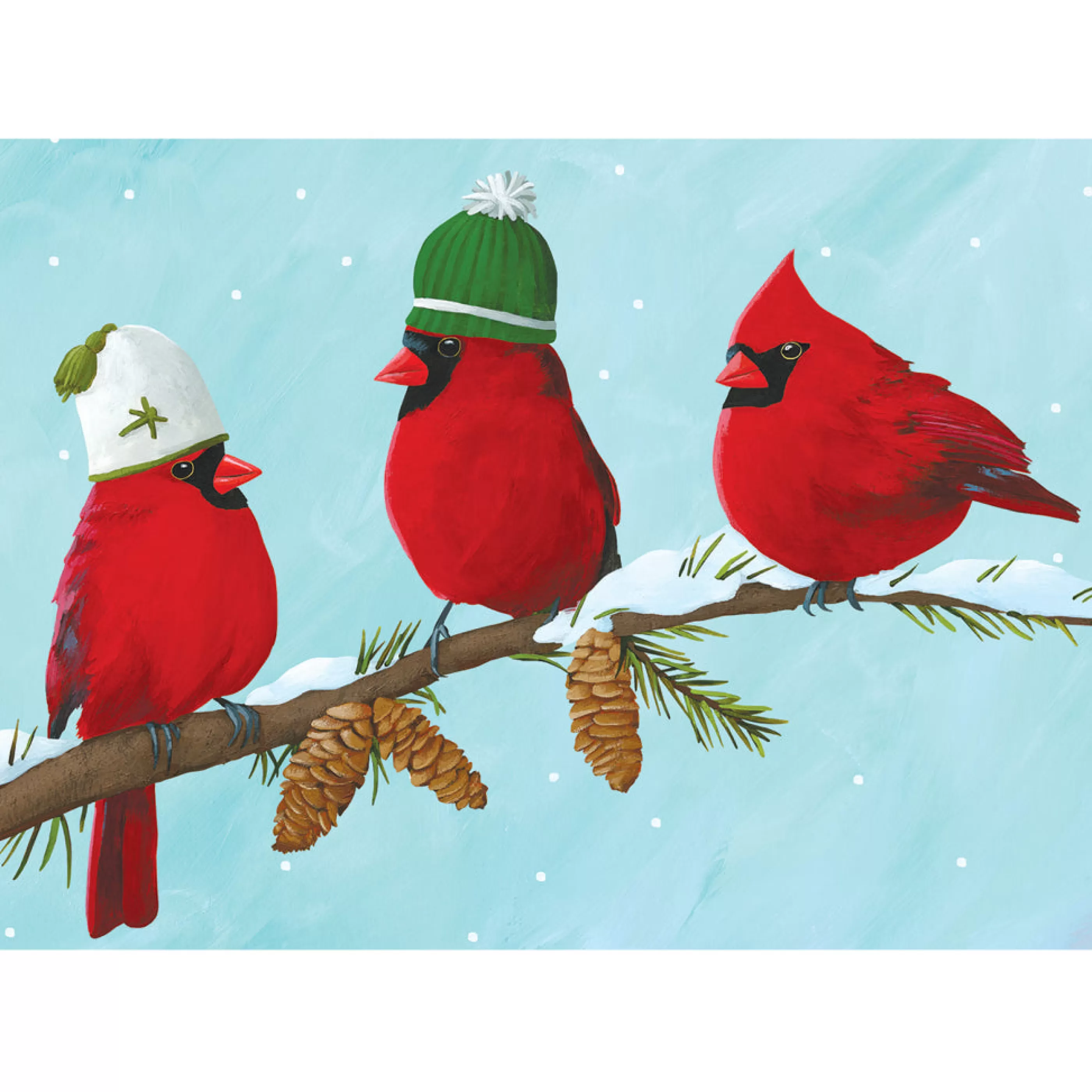 Allport Editions Cardinals In Hats Card Hot