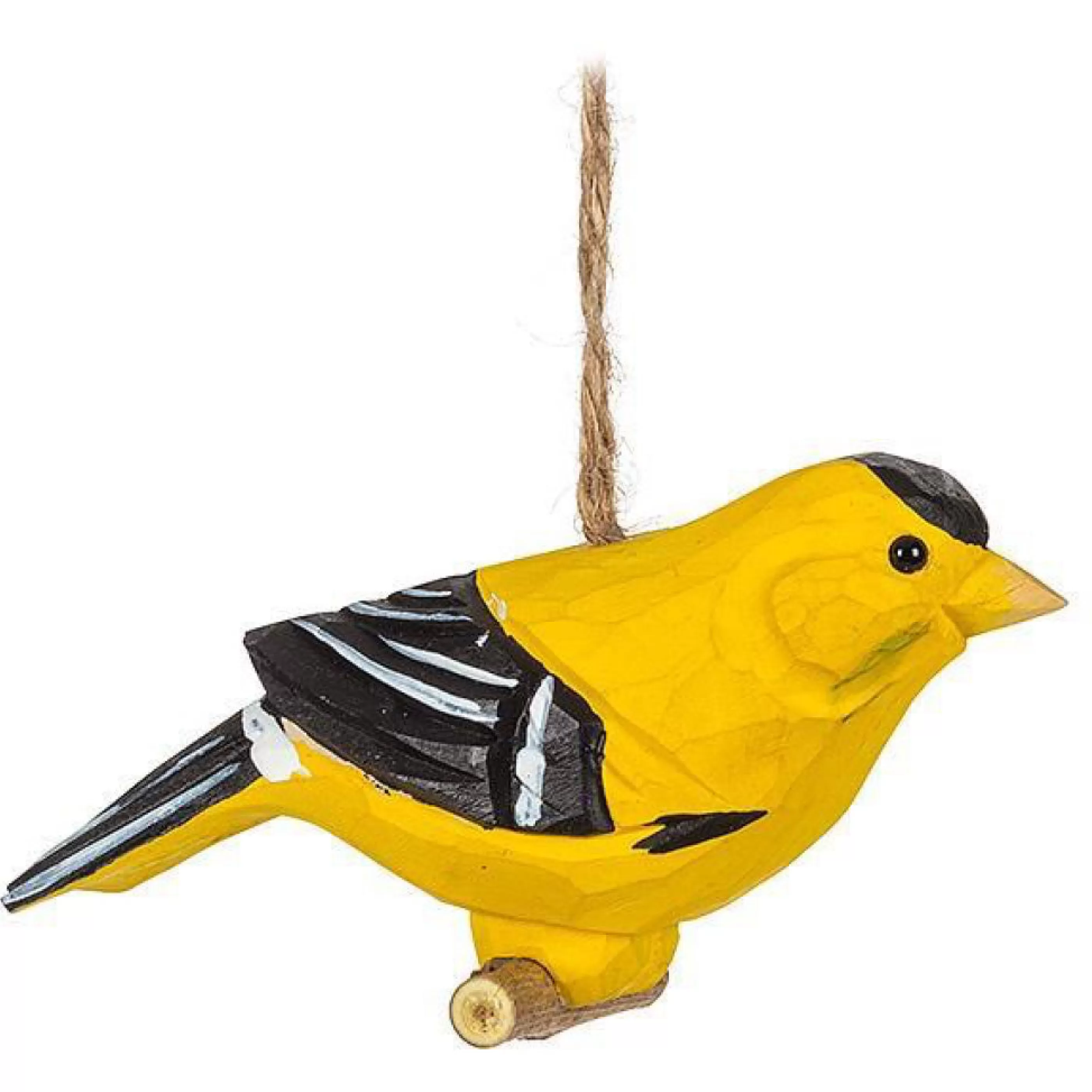 Abbott Collection Carved Yellow Finch Ornament Hot