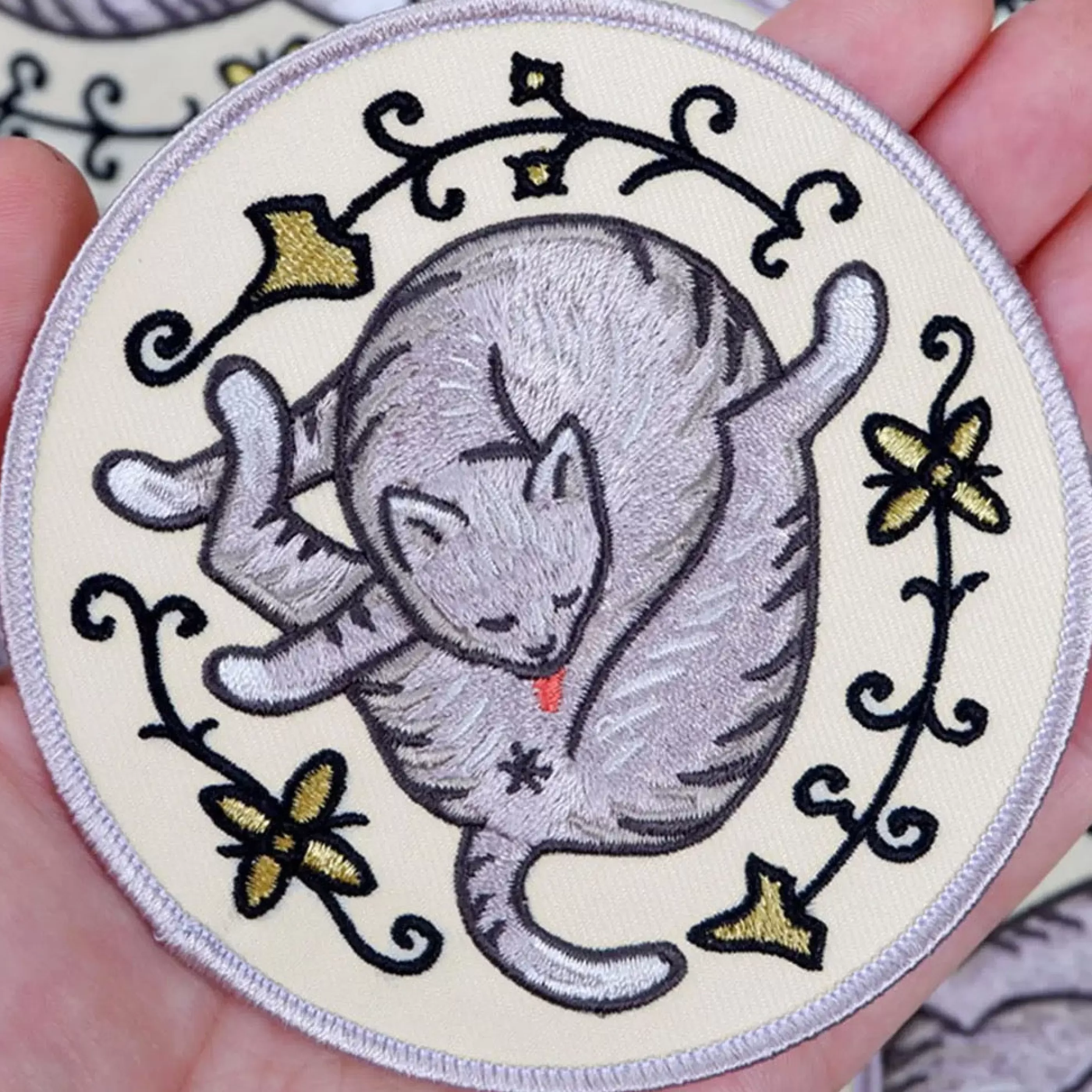 Cat Coven Pins, Patches & Keychains>Cat Butt Lick Embroidered Patch