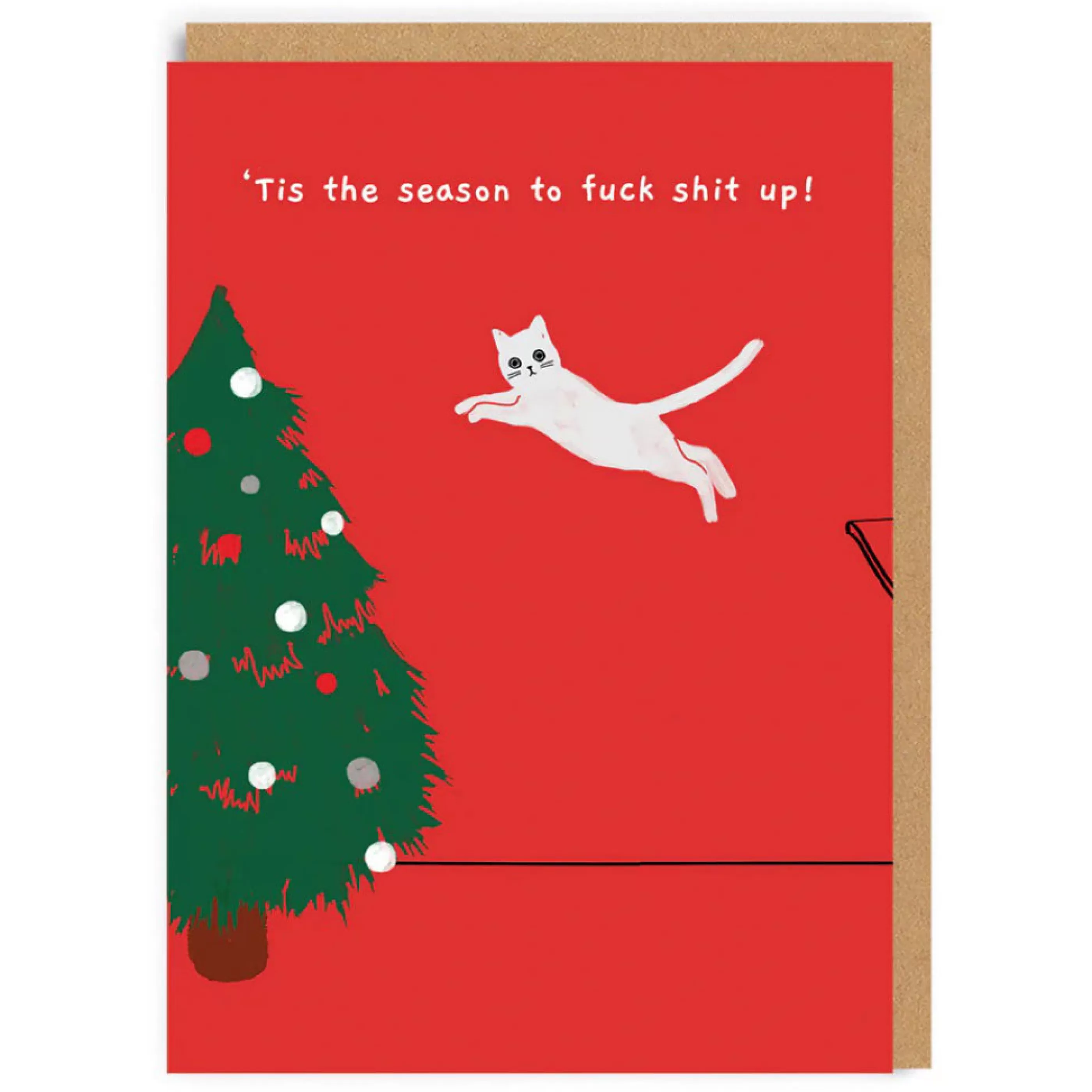 Ohh Deer Cat Tis The Season To Fuck Shit Up Greetingcard Store