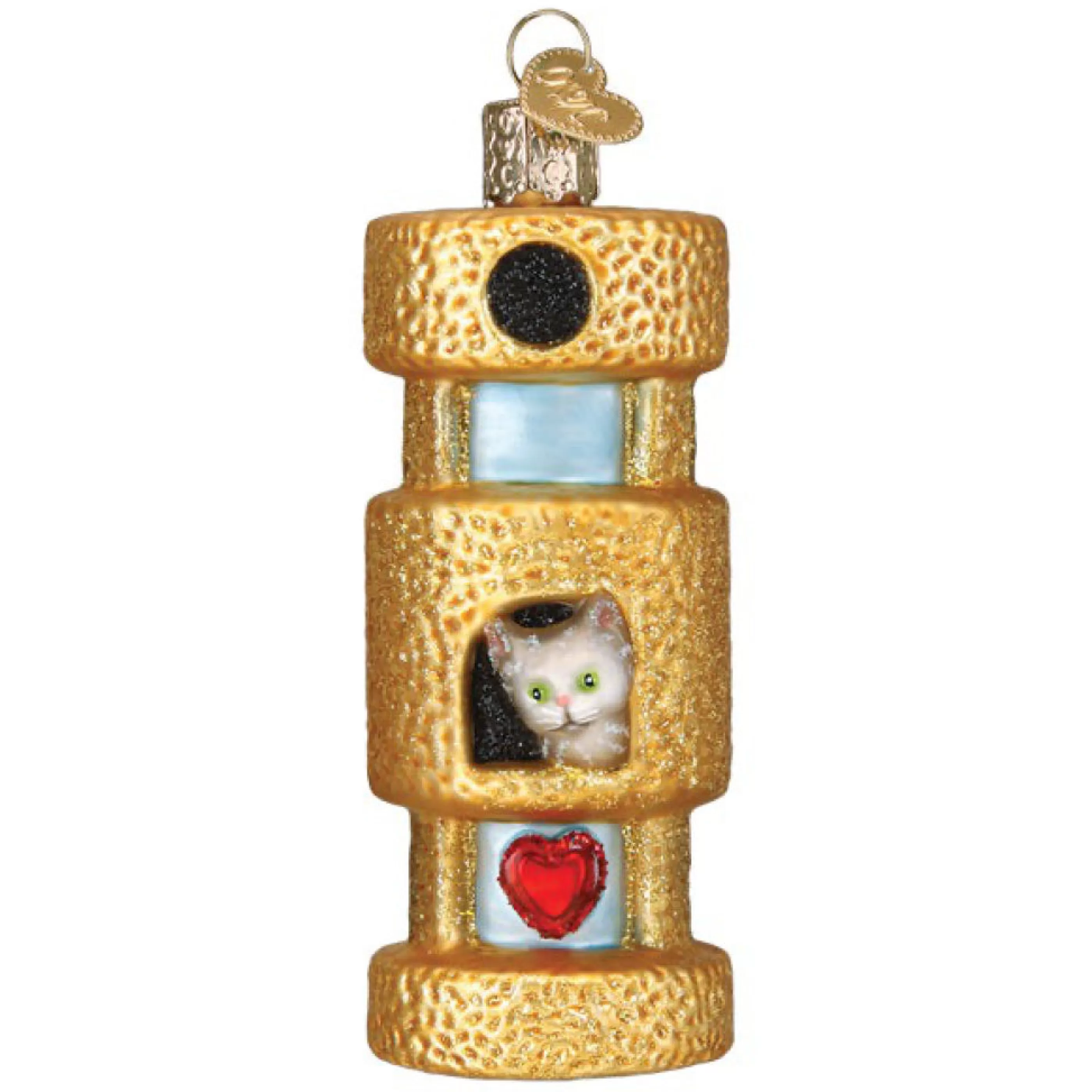 Old World Christmas Cat Tower Ornament Clearance