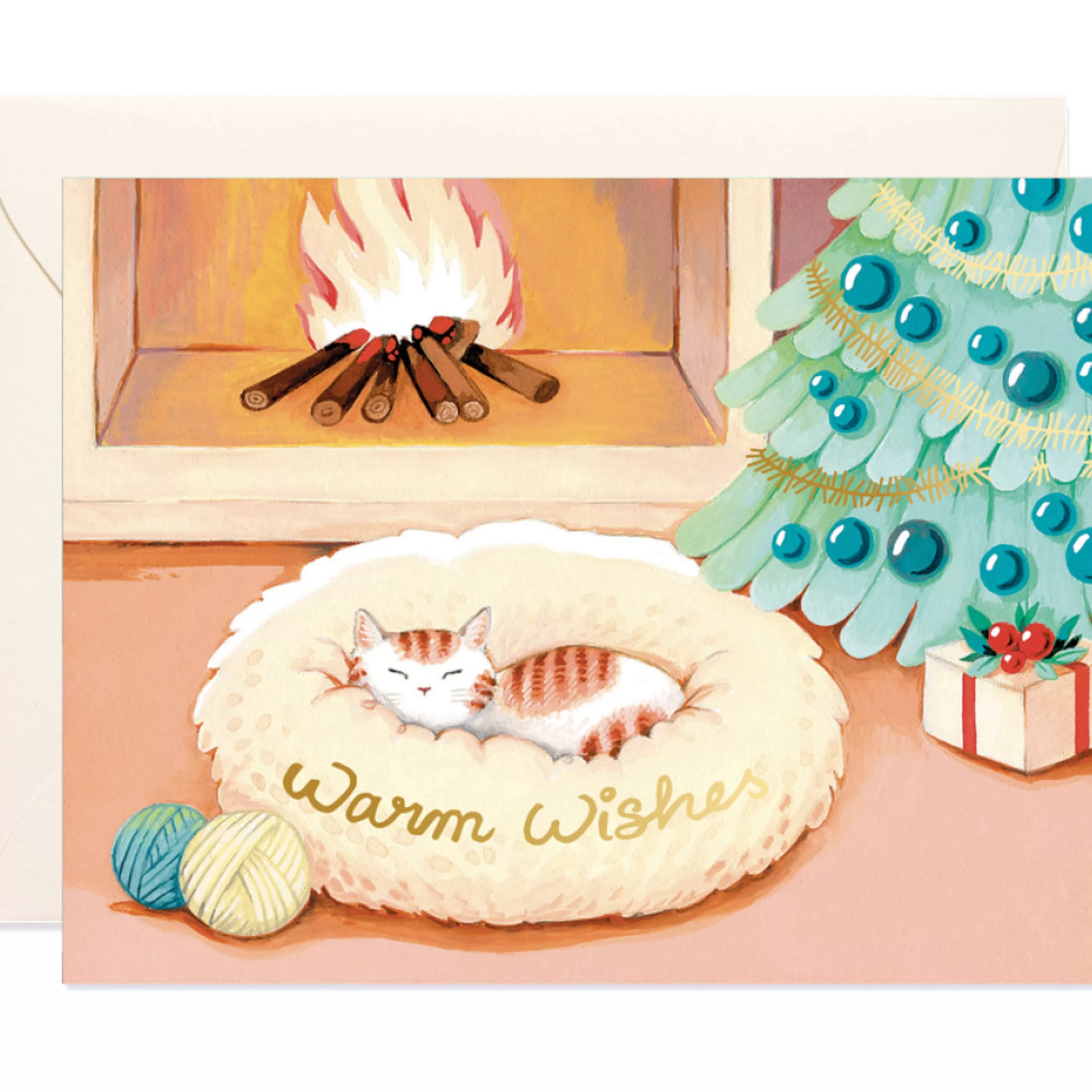 JooJoo Paper Cat Warm Wishes Card Discount