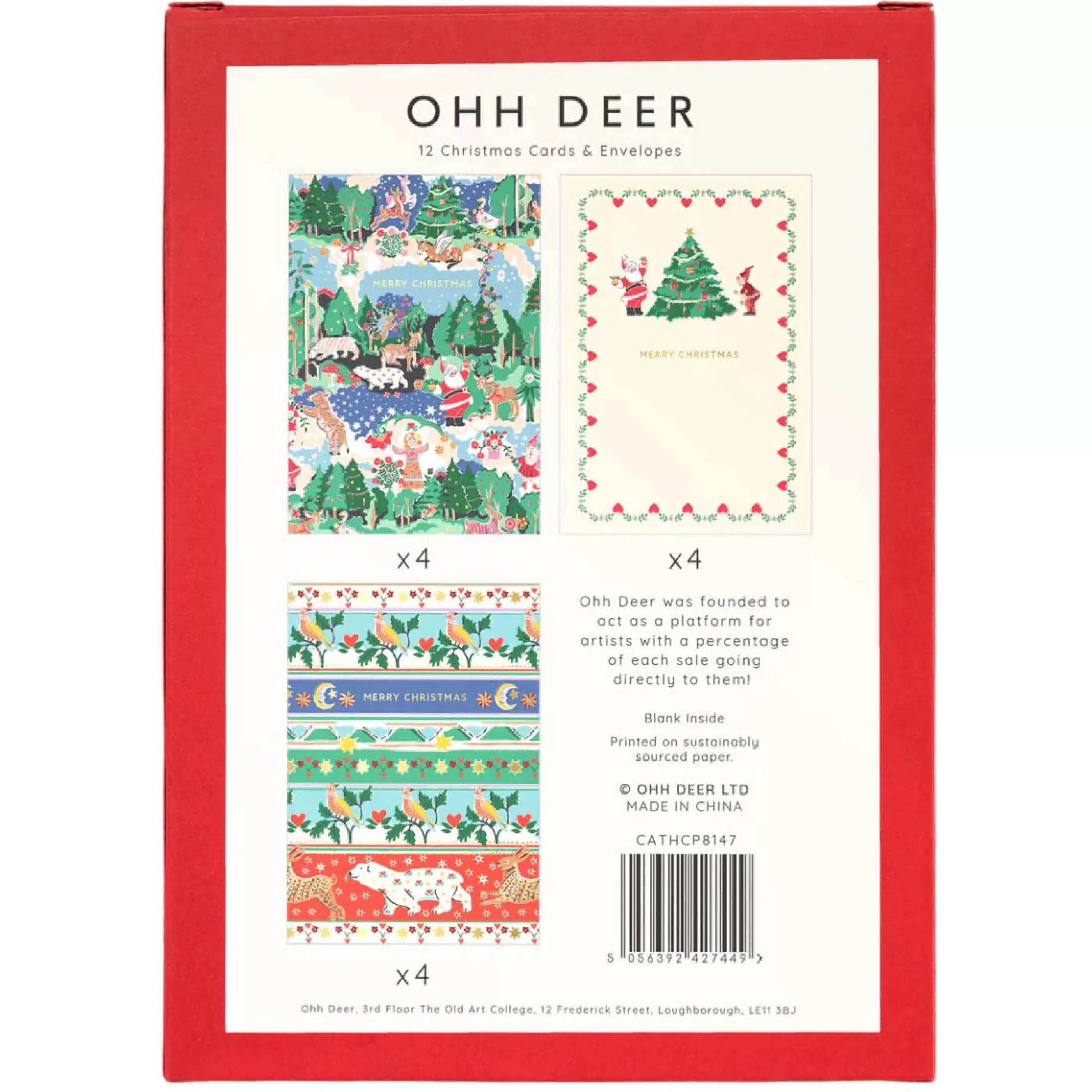 Ohh Deer Cath Kidston Christmas Card Set Best