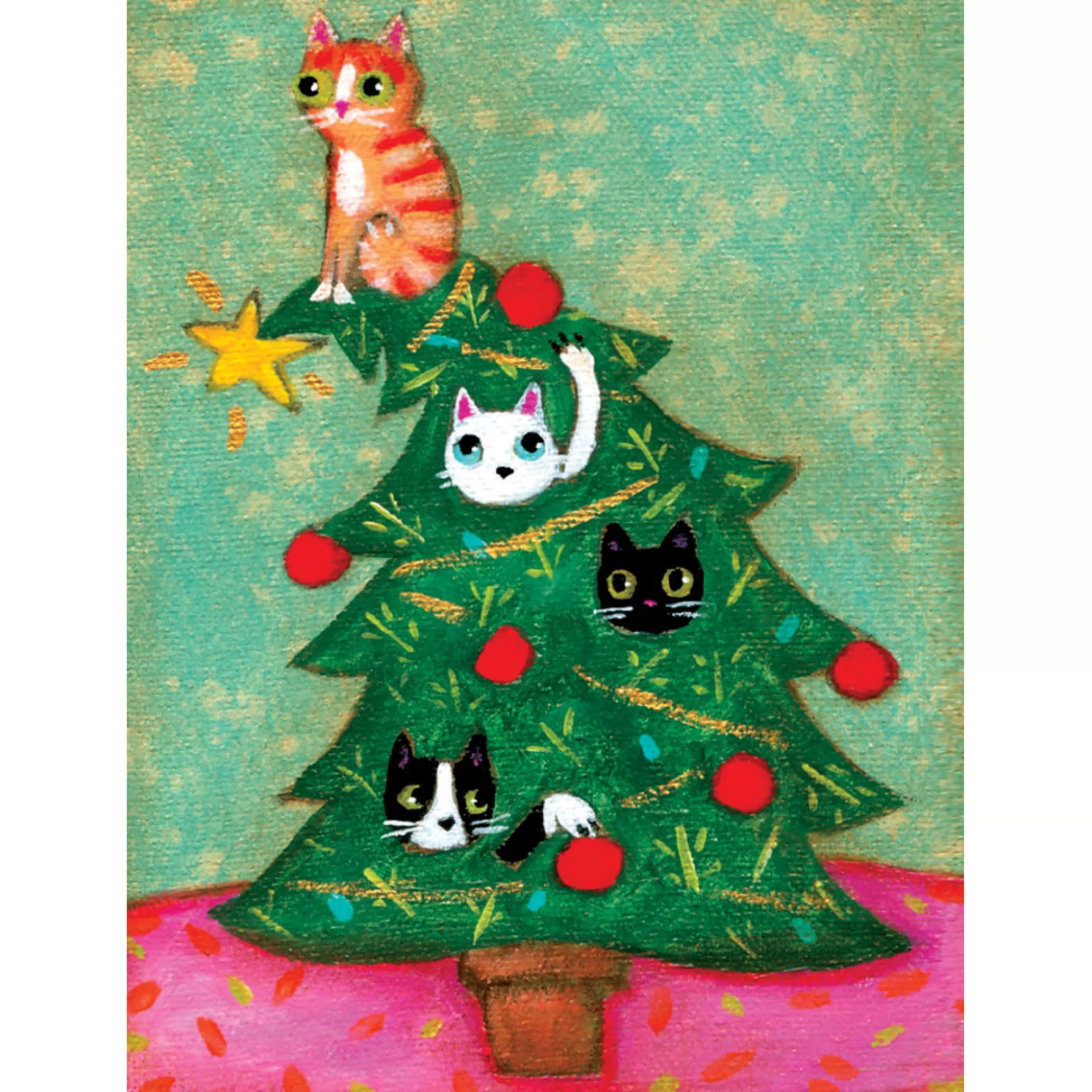 Allport Editions Cats In Tree Boxed Holiday Cards Cheap