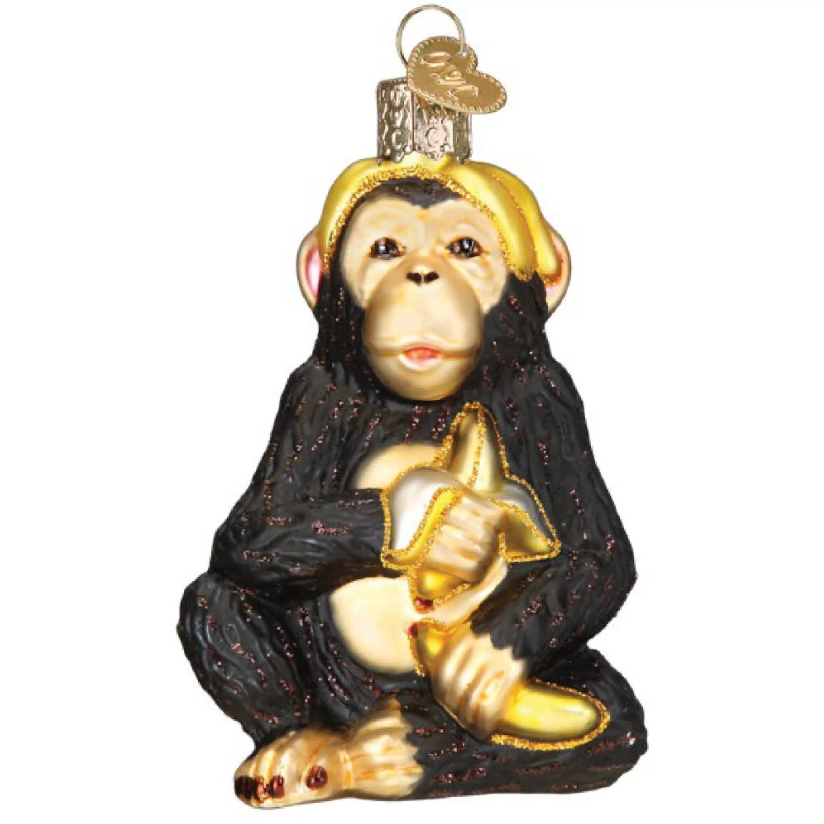 Old World Christmas Chimpanzee Ornament New