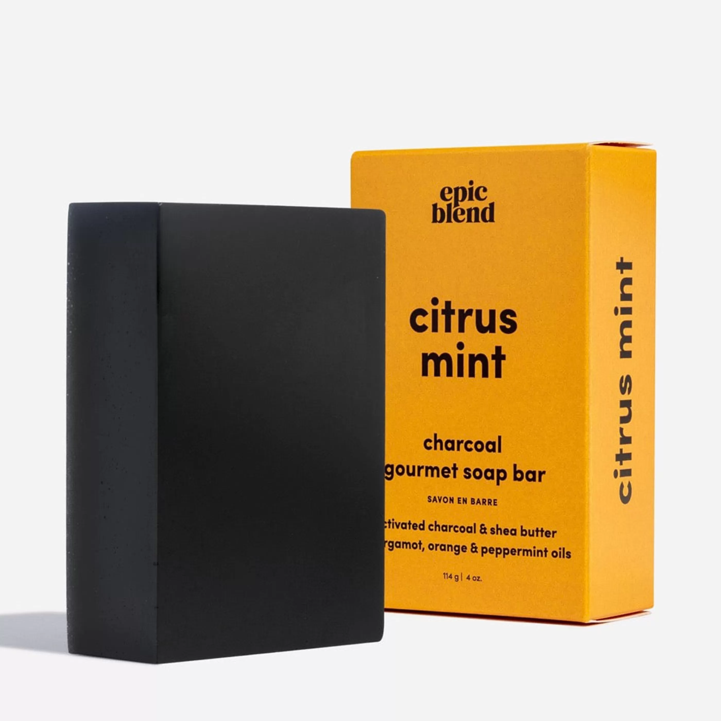 Epic Blend Bath & Shower>Citrus Mint Charcoal Bar Soap