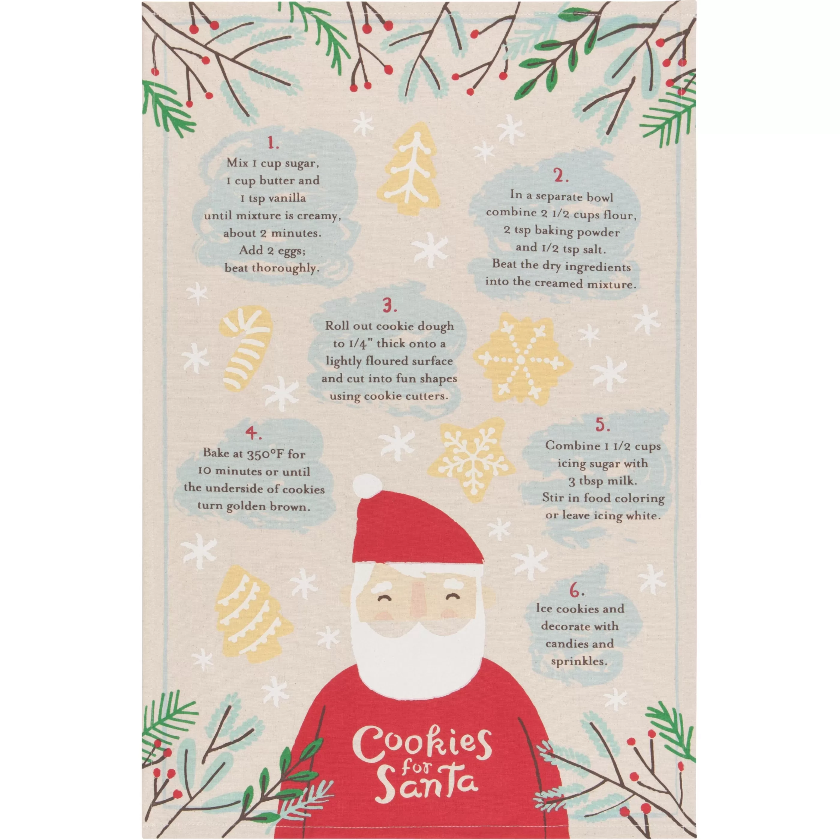 Danica Kitchen & Dining>Cookies For Santa Dish Towel