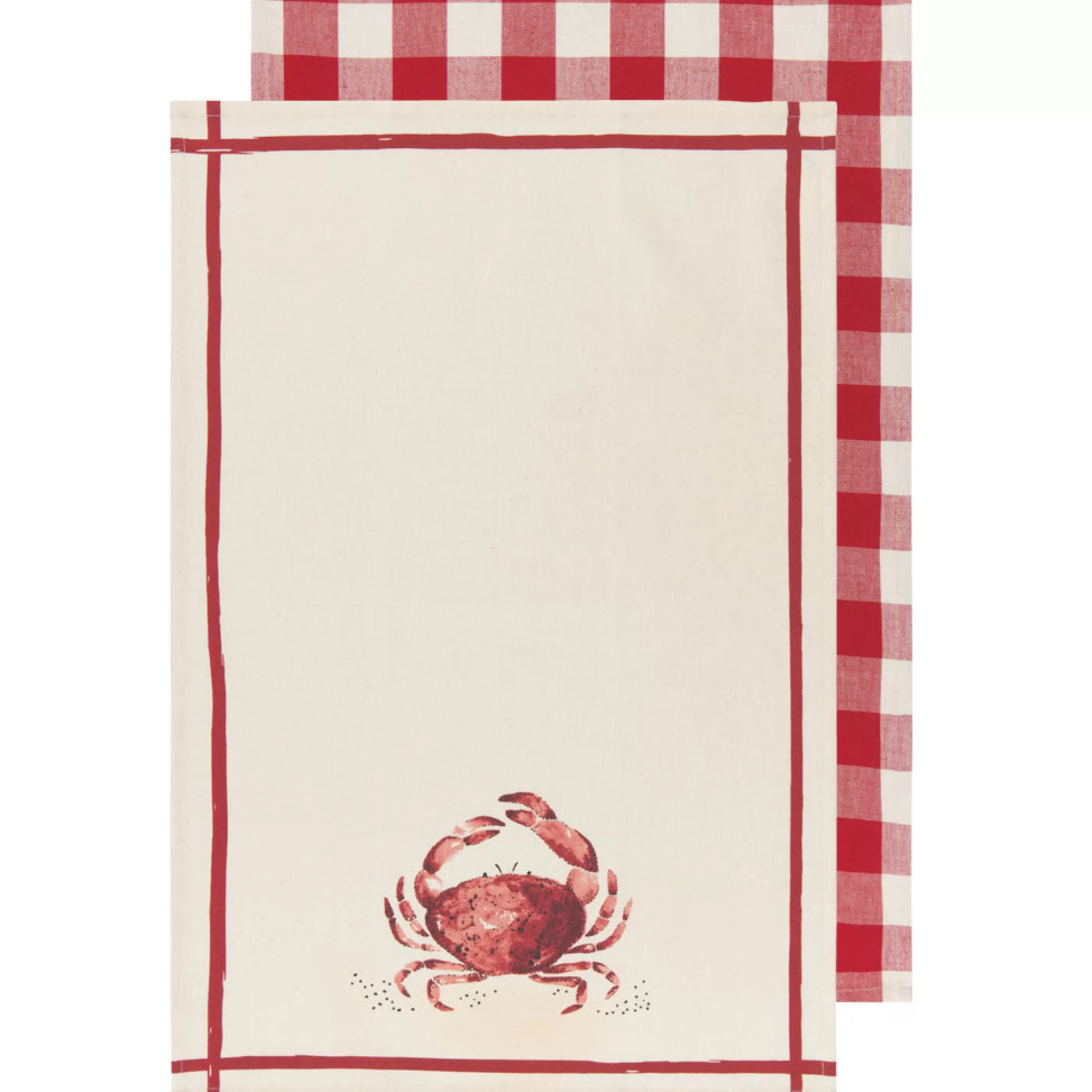 Danica Kitchen & Dining>Crab Tea Towels Set Of 2