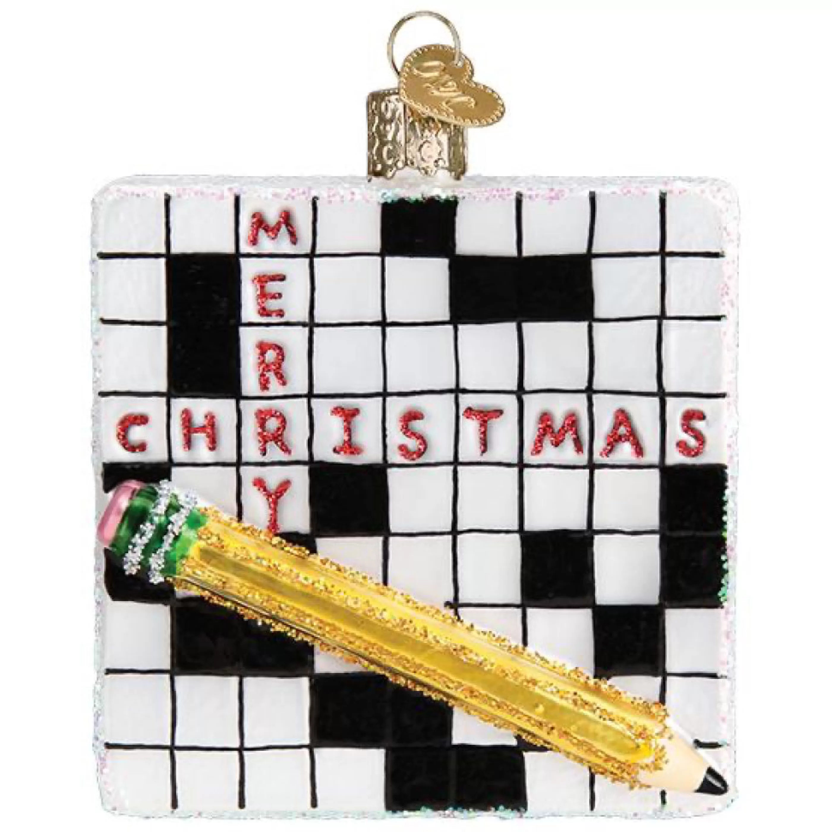 Old World Christmas Crossword Puzzle Ornament Cheap