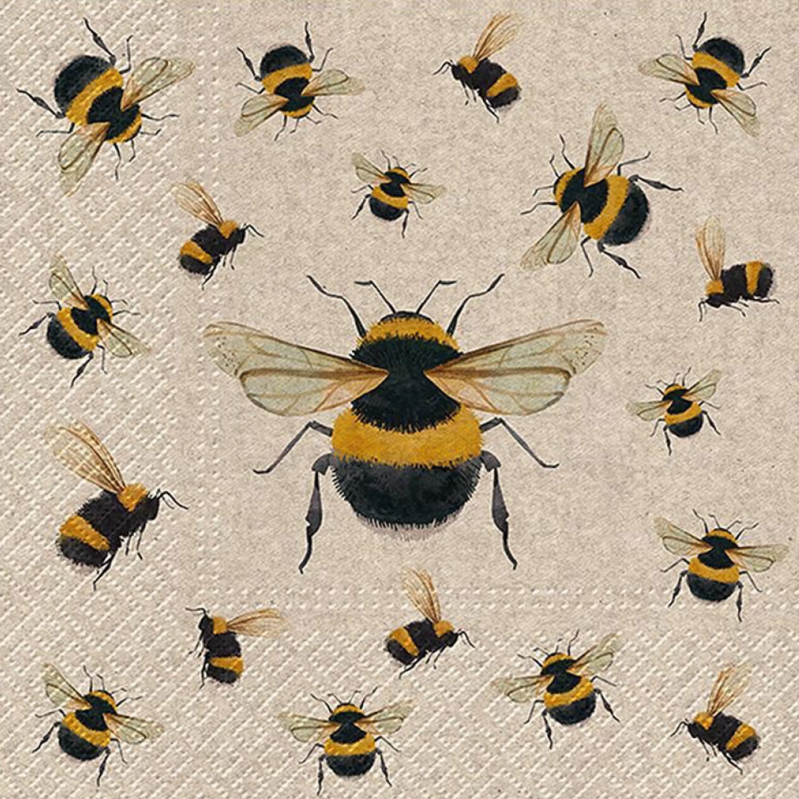 Abbott Collection Barware>Dancing Bees Luncheon Napkins