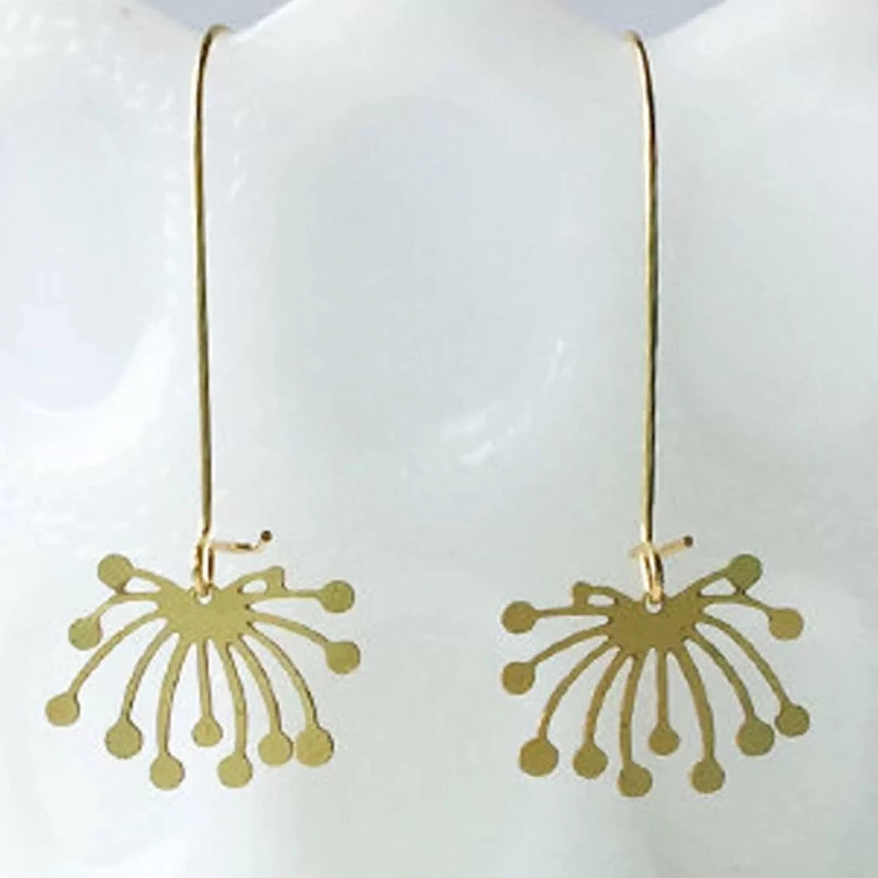 A Tea Leaf Jewelry Jewellery>Dandelion Fluff Earrings Gold