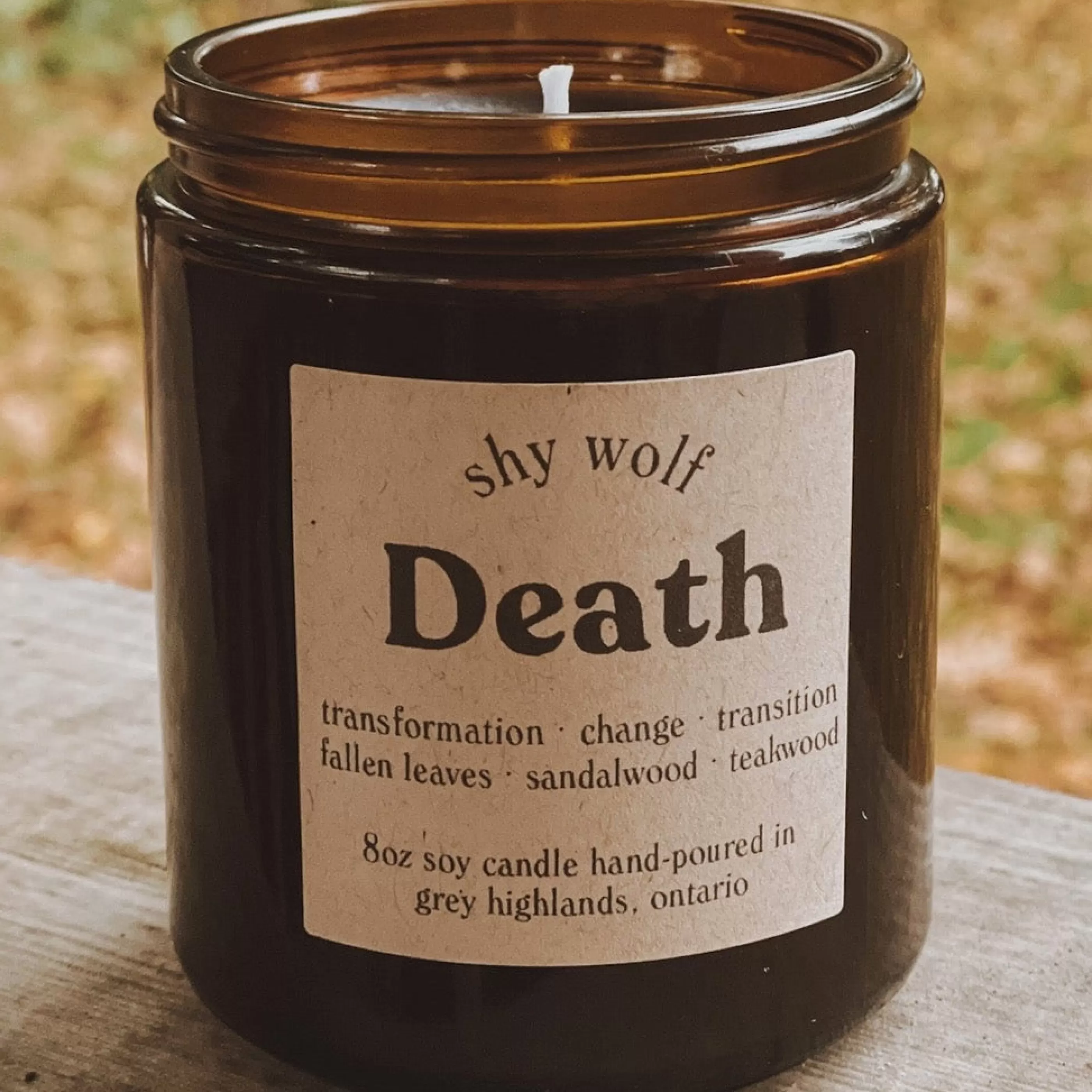 Shy Wolf Candles Candles & Home Fragrances>Death Black Wax Tarot Candle