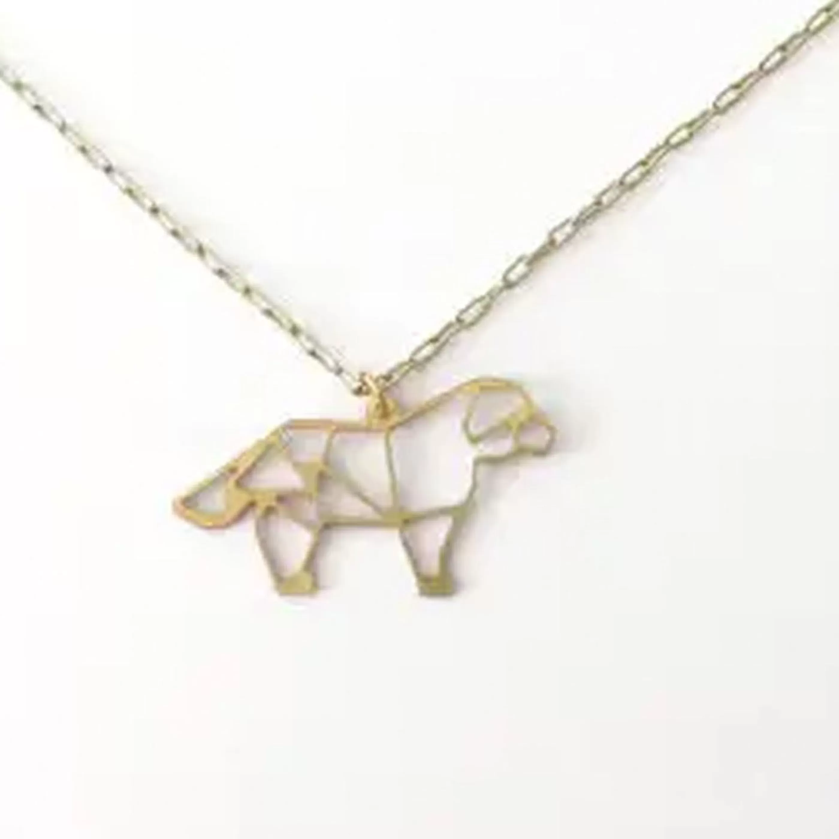 A Tea Leaf Jewelry Jewellery>Dog Geometric Necklace Silver