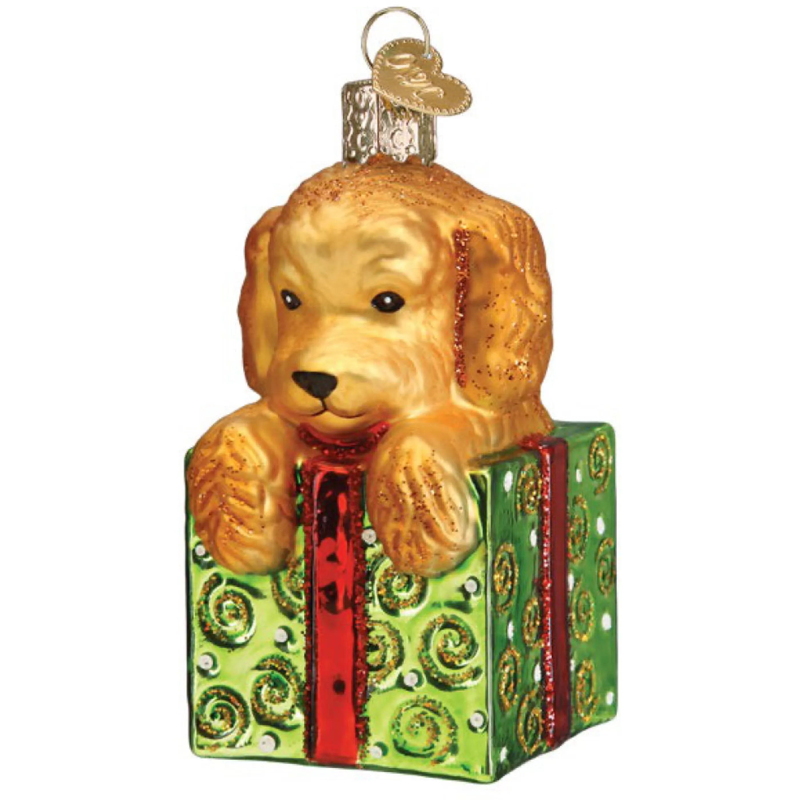 Old World Christmas Doodle Puppy Surprise Ornament Shop