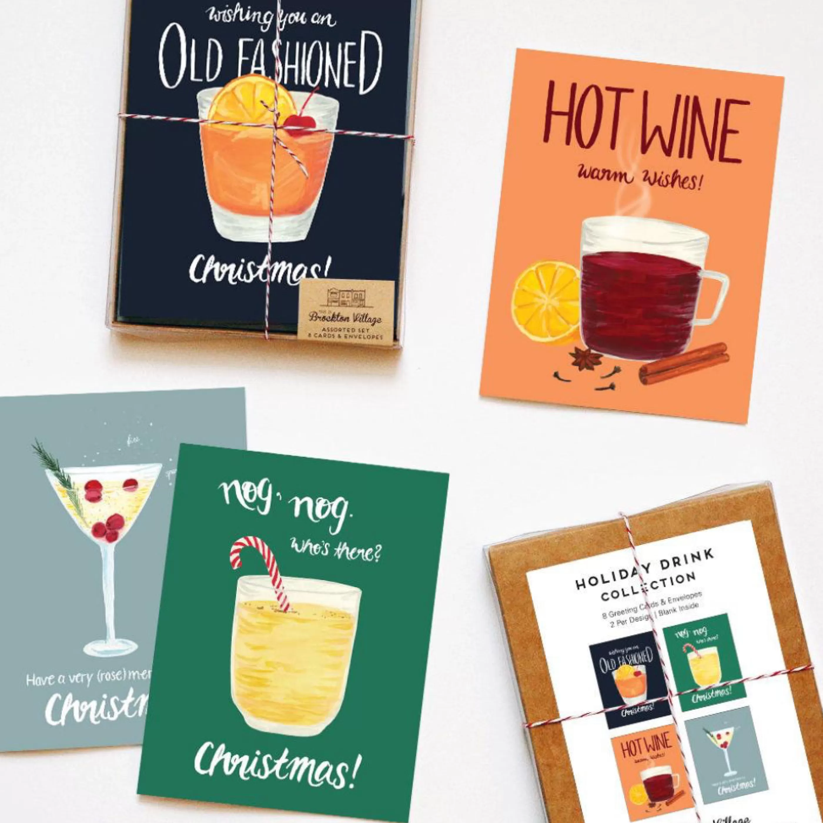 The Paperhood Drink Collection Holiday Boxed Cards Outlet