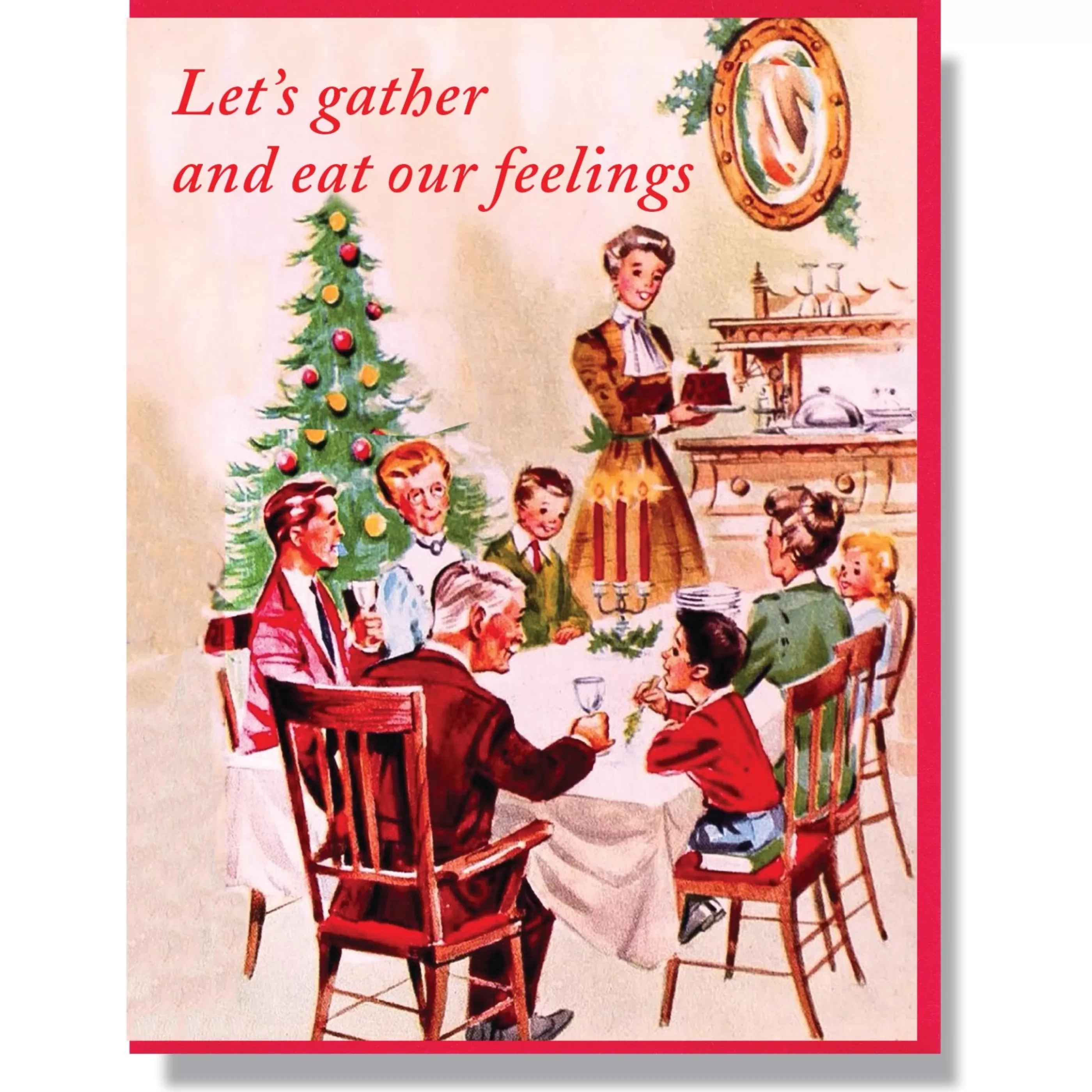 Smitten Kitten Eat Our Feelings Holiday Card New