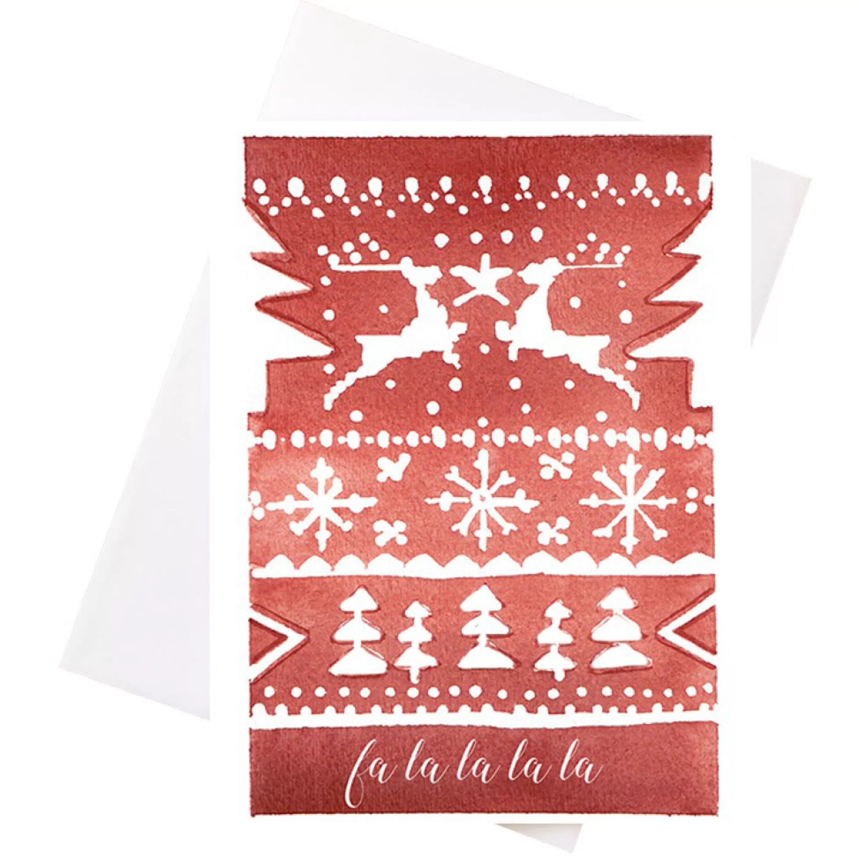 Niki Kingsmill Fa La La La Sweater Watercolour Card Flash Sale