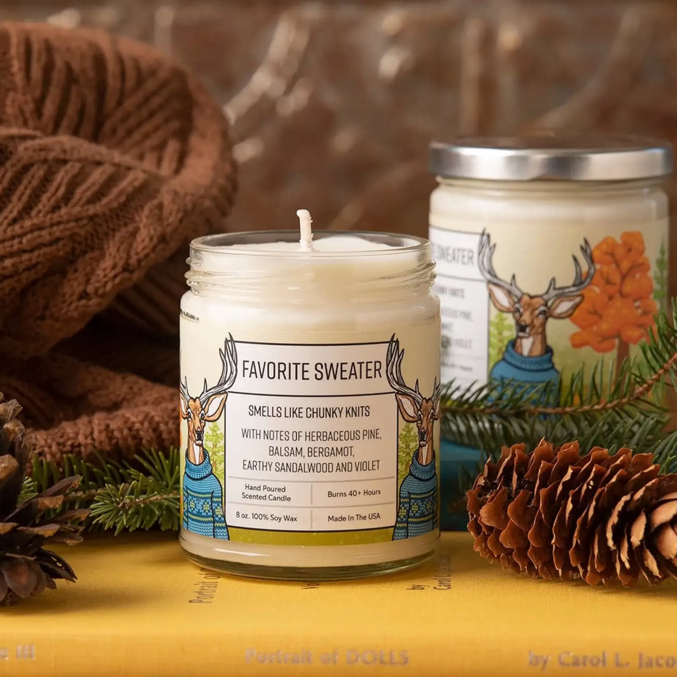 Two Little Fruits Candles & Home Fragrances>Favorite Sweater 8Oz Soy Candle