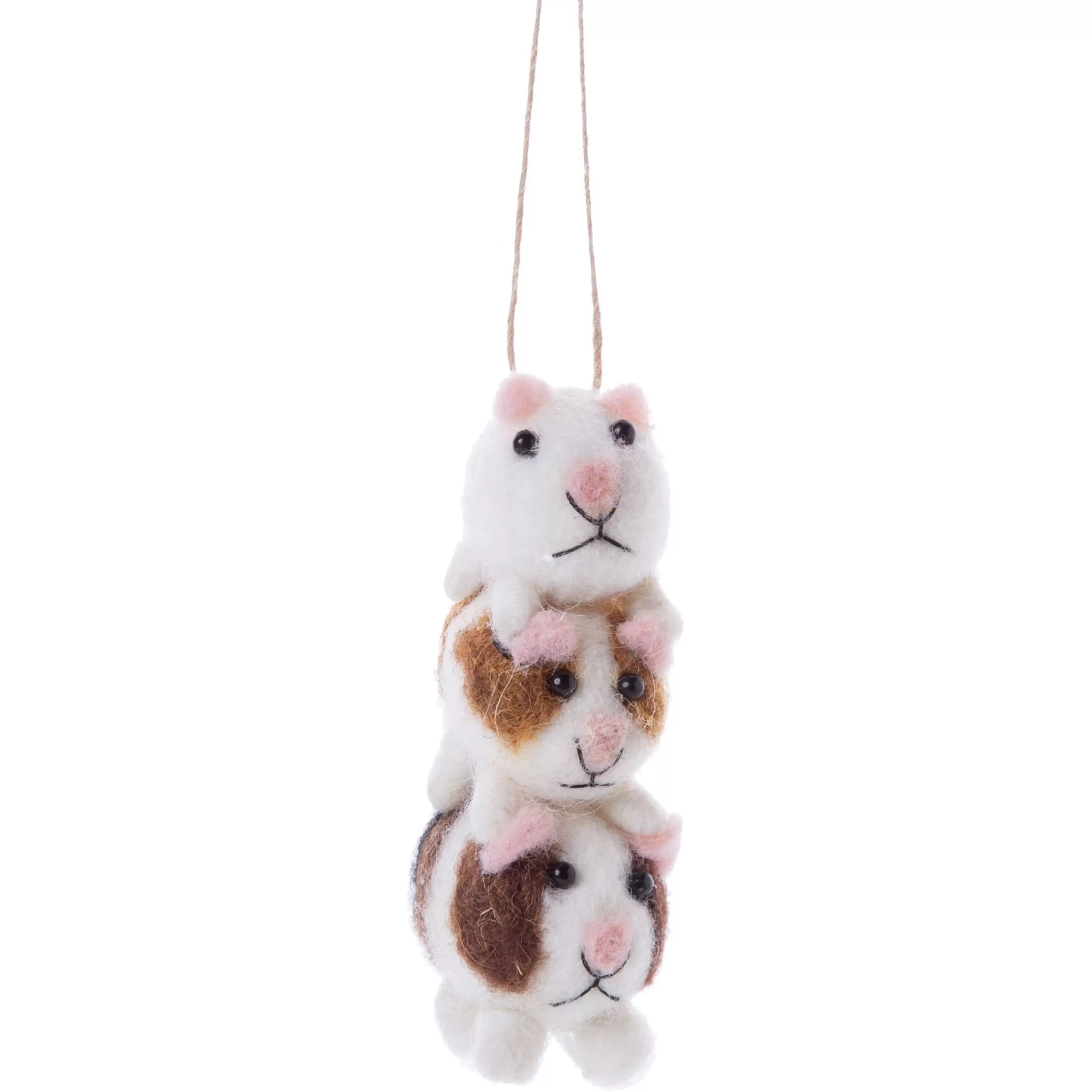 Silver Tree Felt Guinea Pig Stack Ornament Store