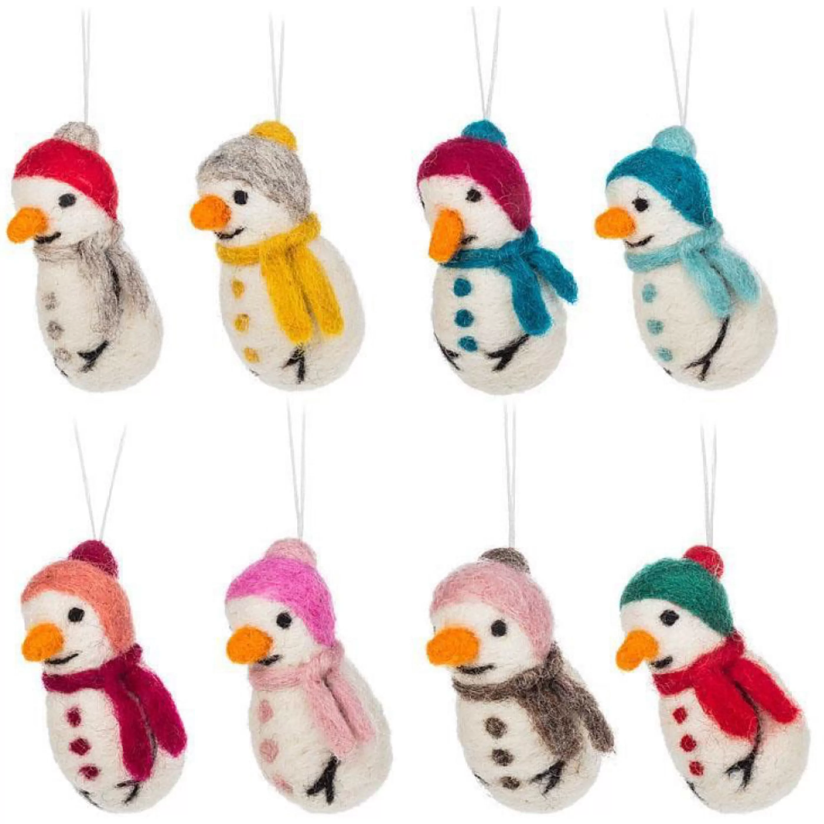 Abbott Collection Felted Snowman Ornament Cheap