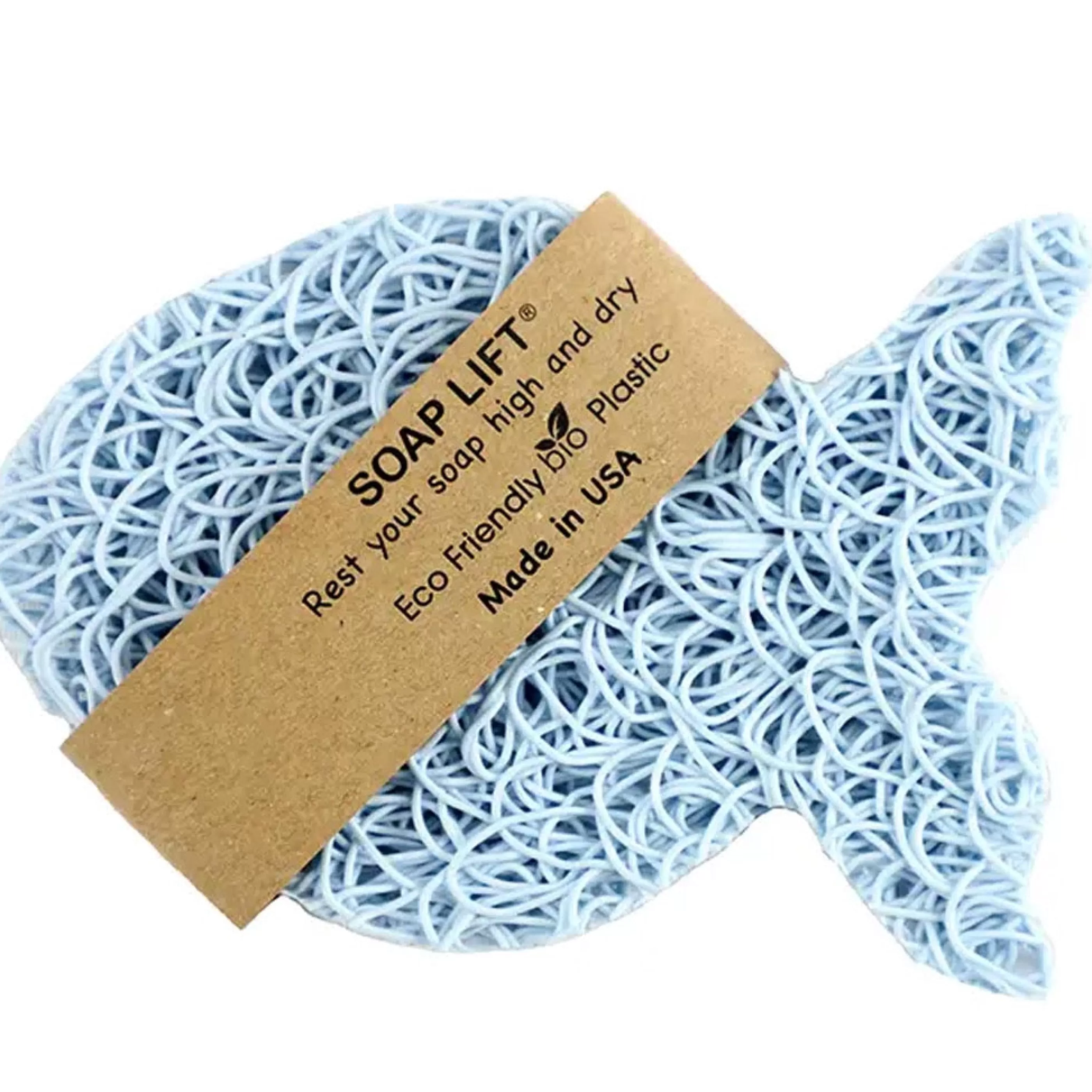 Soap Lift Bath & Shower>Fish Soap Saver - Seaside Blue