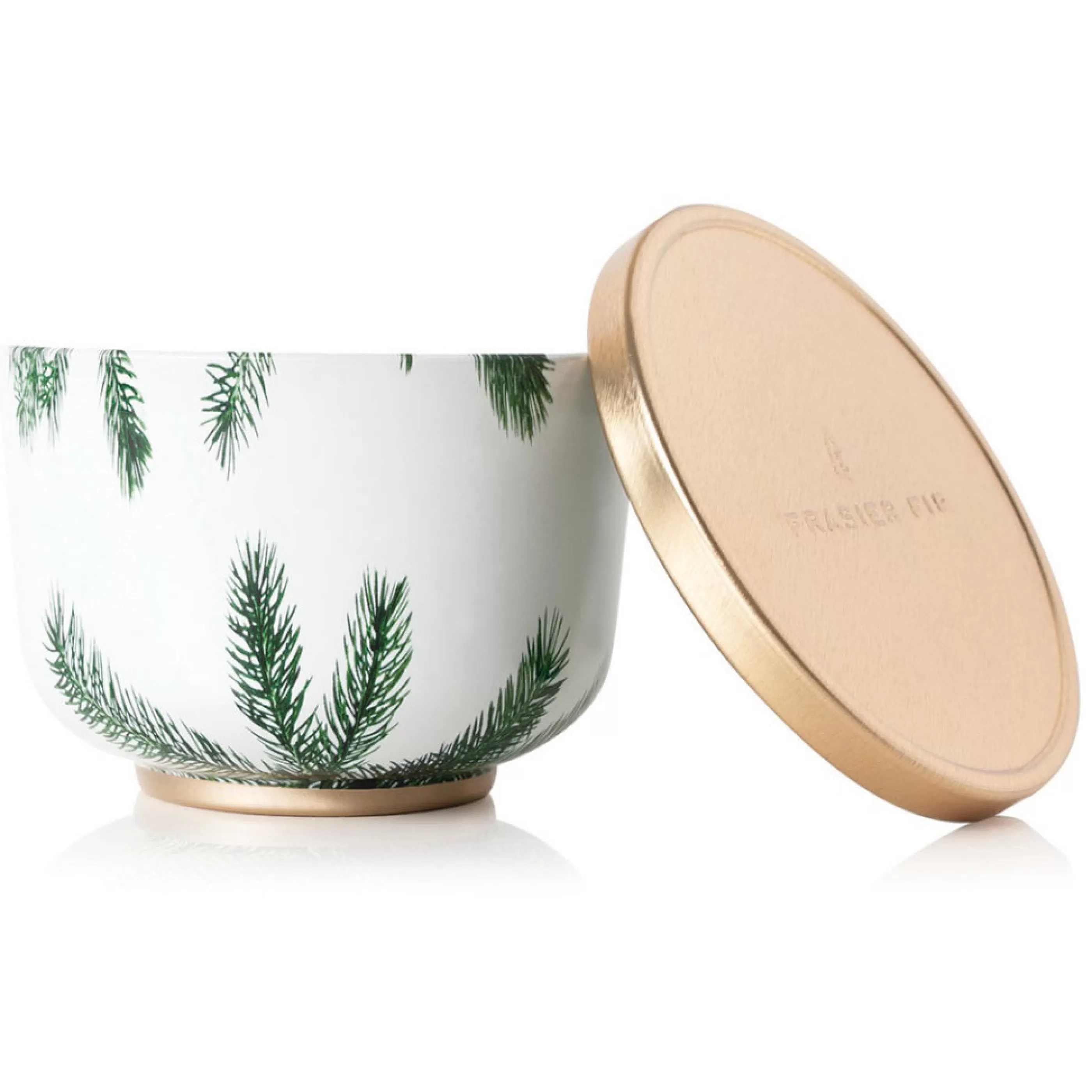 Thymes Candles & Home Fragrances>Frasier Fir Poured Candle Tin Gold Lid